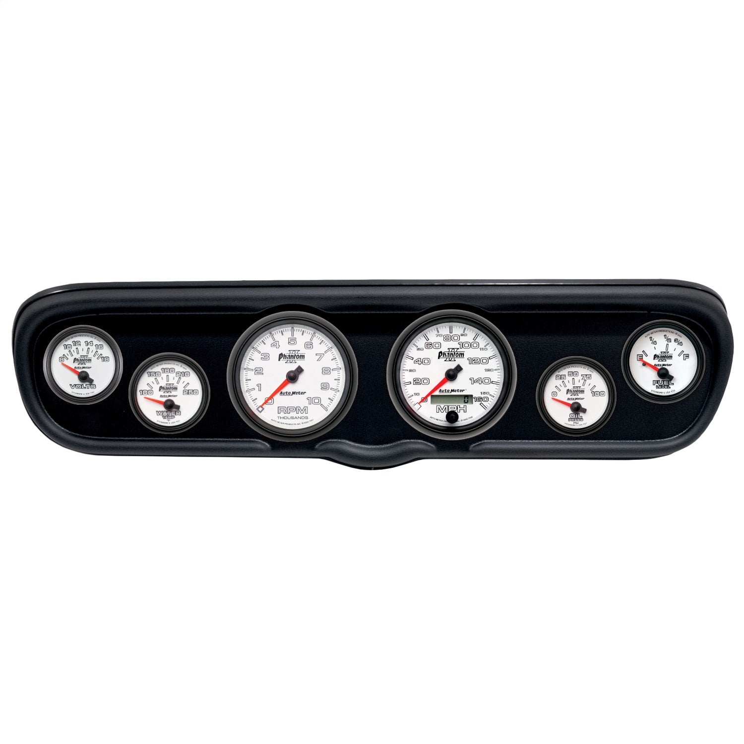 6 GAUGE DIRECT-FIT DASH KIT, FORD MUSTANG 66, OLD TYME WHITE