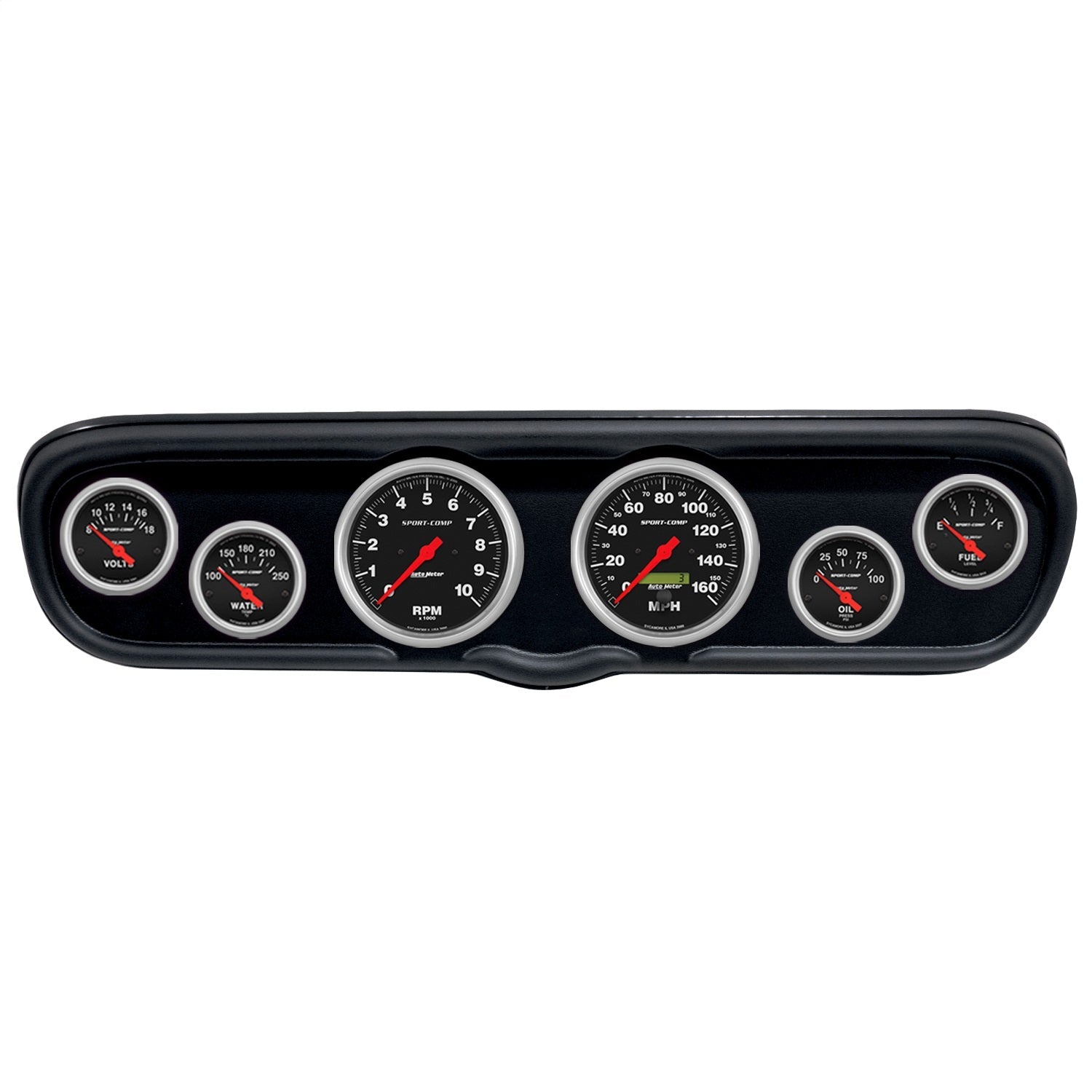 6 GAUGE DIRECT-FIT DASH KIT, FORD MUSTANG 66, PHANTOM