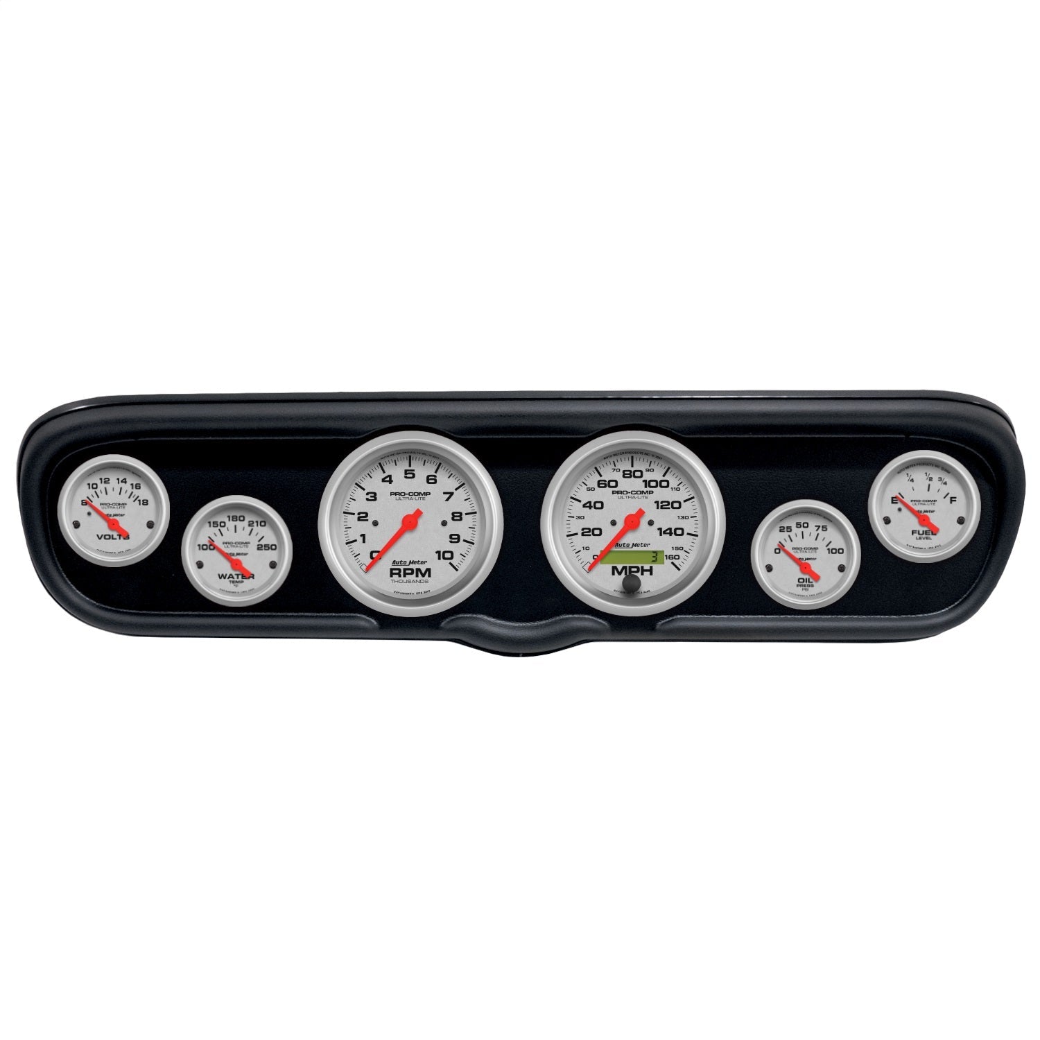 6 GAUGE DIRECT-FIT DASH KIT, FORD MUSTANG 66, SPORT-COMP II
