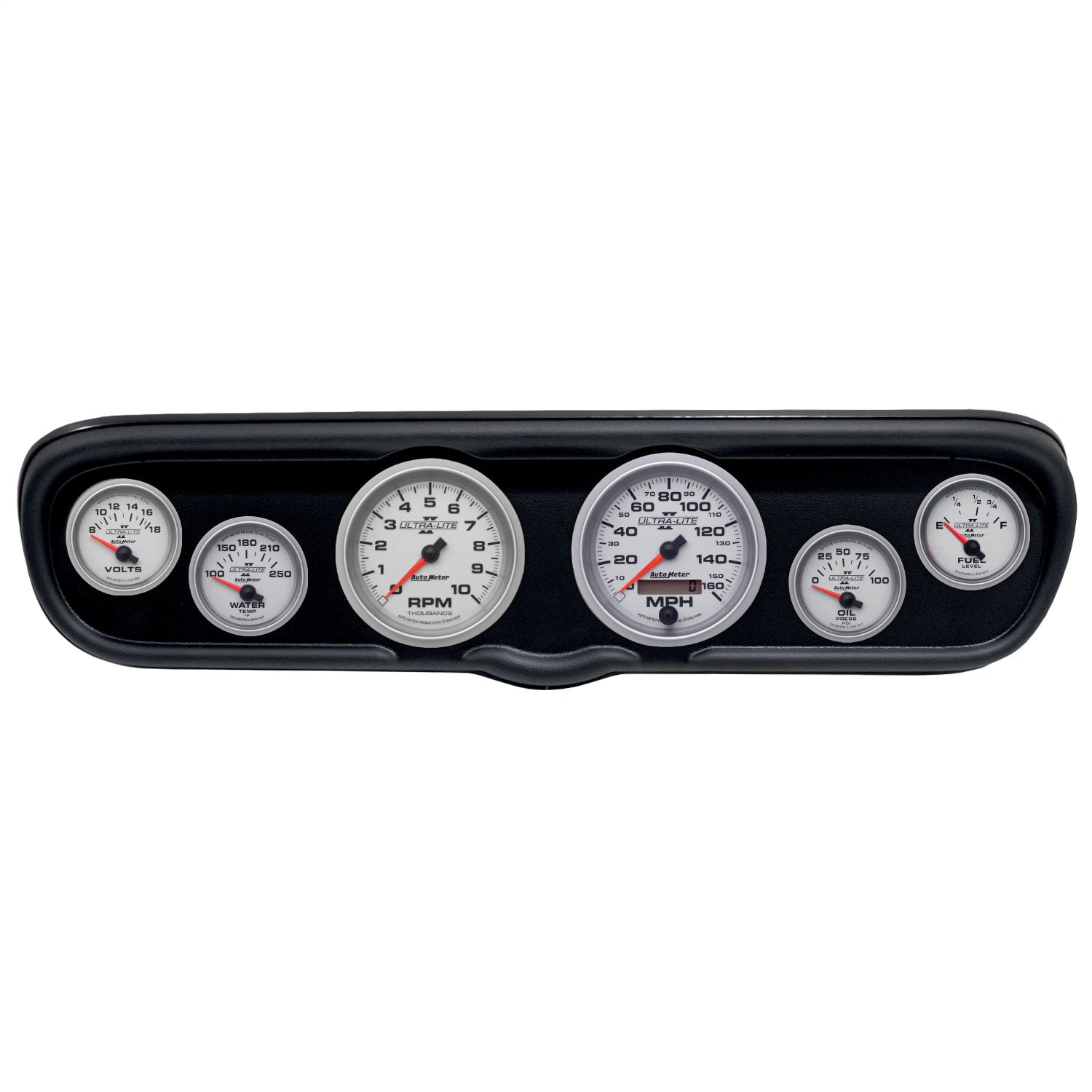 6 GAUGE DIRECT-FIT DASH KIT, FORD MUSTANG 66, ULTRA-LITE