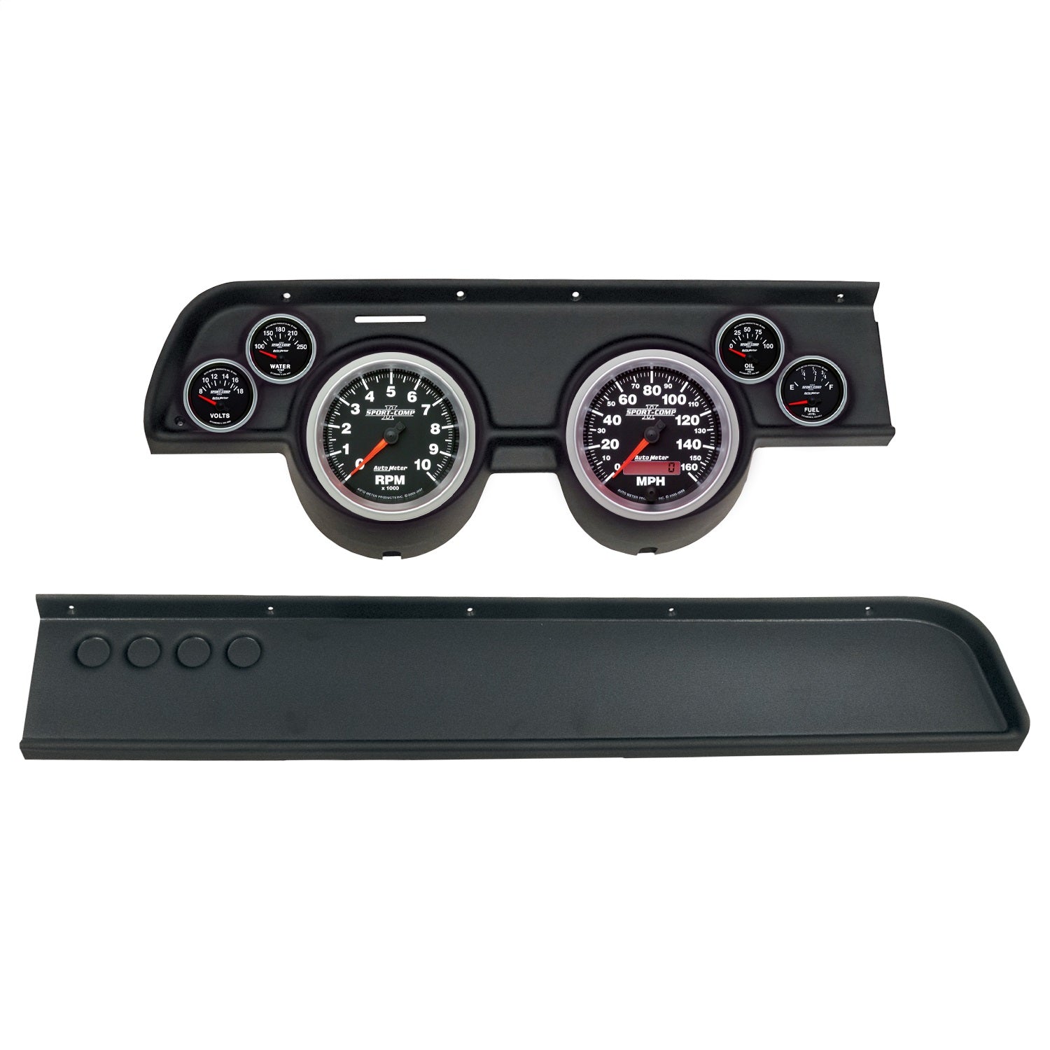 GAUGE KIT, 6 PC, (5" X2, 2 1/16" X4), MERC COUGAR NO AC 67-68, SPORT-COMP II