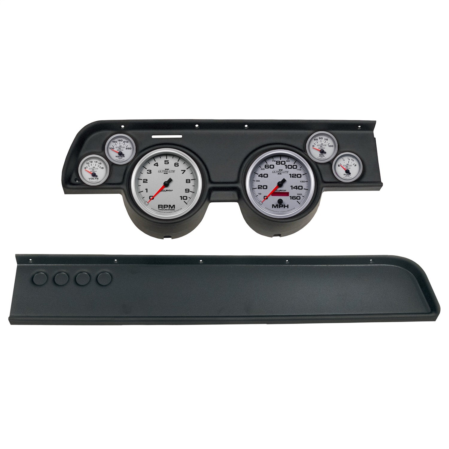 GAUGE KIT, 6 PC, (5" X2, 2 1/16" X4), MERC COUGAR NO AC 67-68, ULTRA-LITE II