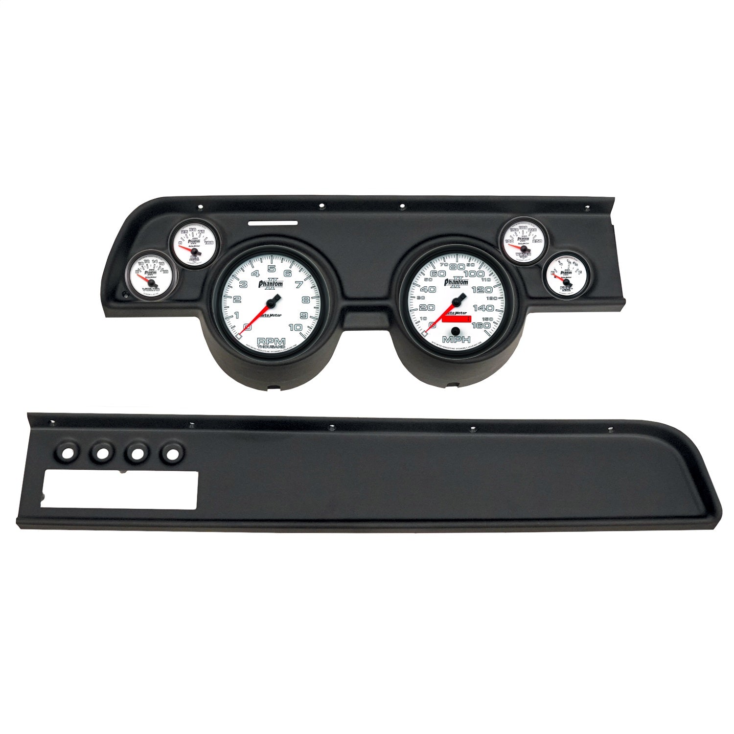 6 GAUGE DIRECT-FIT DASH KIT, MERCURY COUGAR 67-68, PHANTOM II