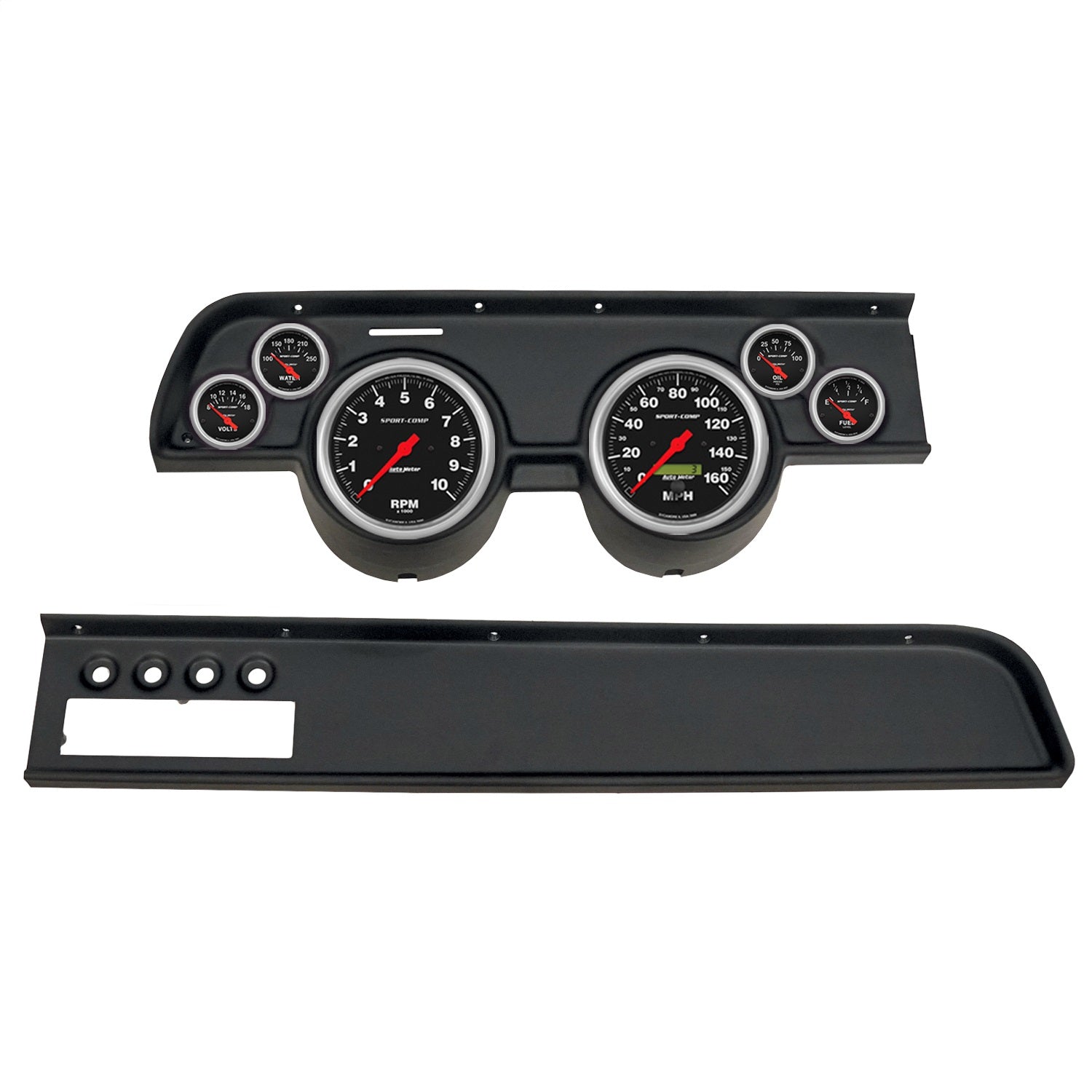 6 GAUGE DIRECT-FIT DASH KIT, MERCURY COUGAR 67-68, SPORT-COMP