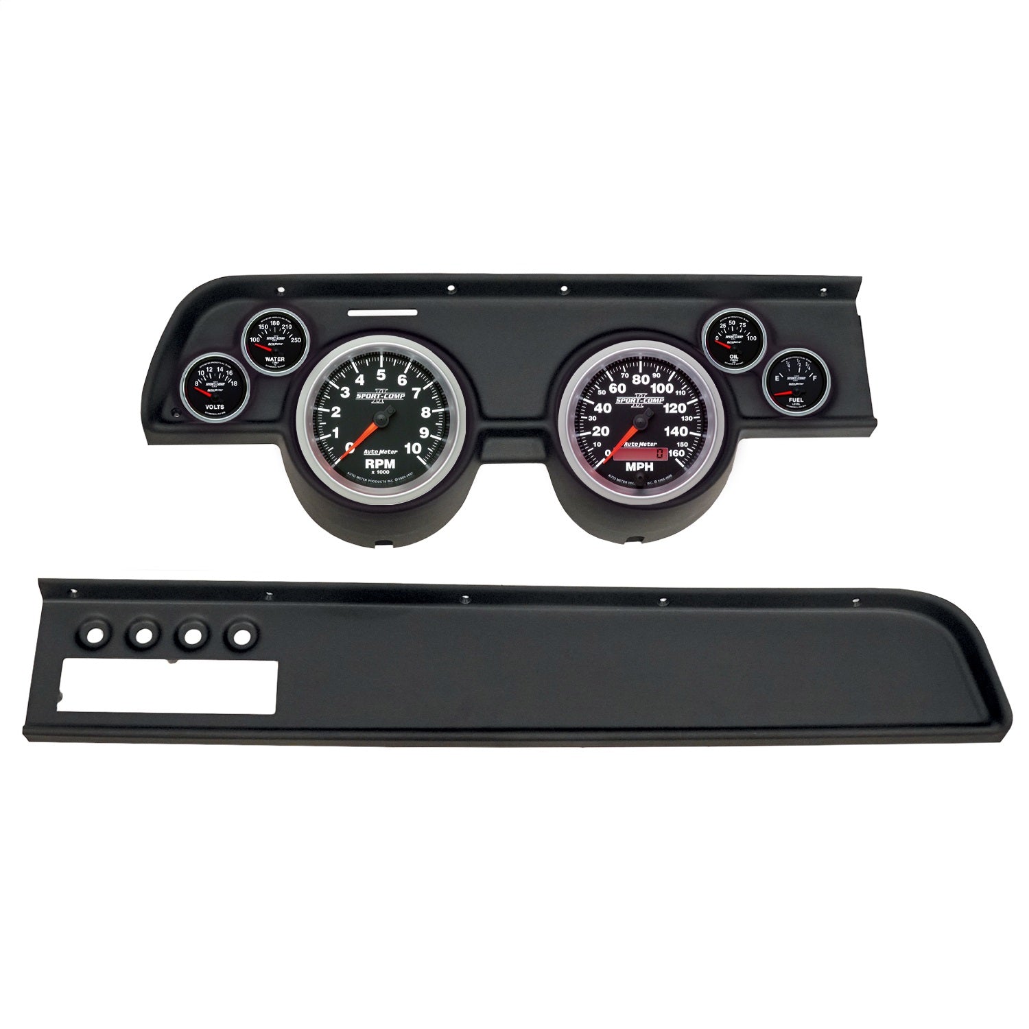 6 GAUGE DIRECT-FIT DASH KIT, MERCURY COUGAR 67-68, SPORT-COMP II