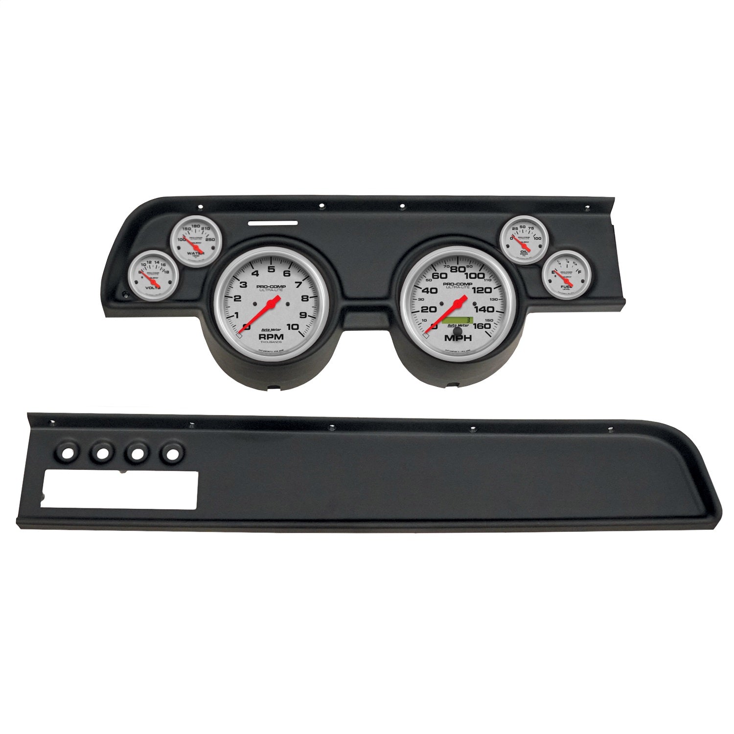 6 GAUGE DIRECT-FIT DASH KIT, MERCURY COUGAR 67-68, ULTRA-LITE