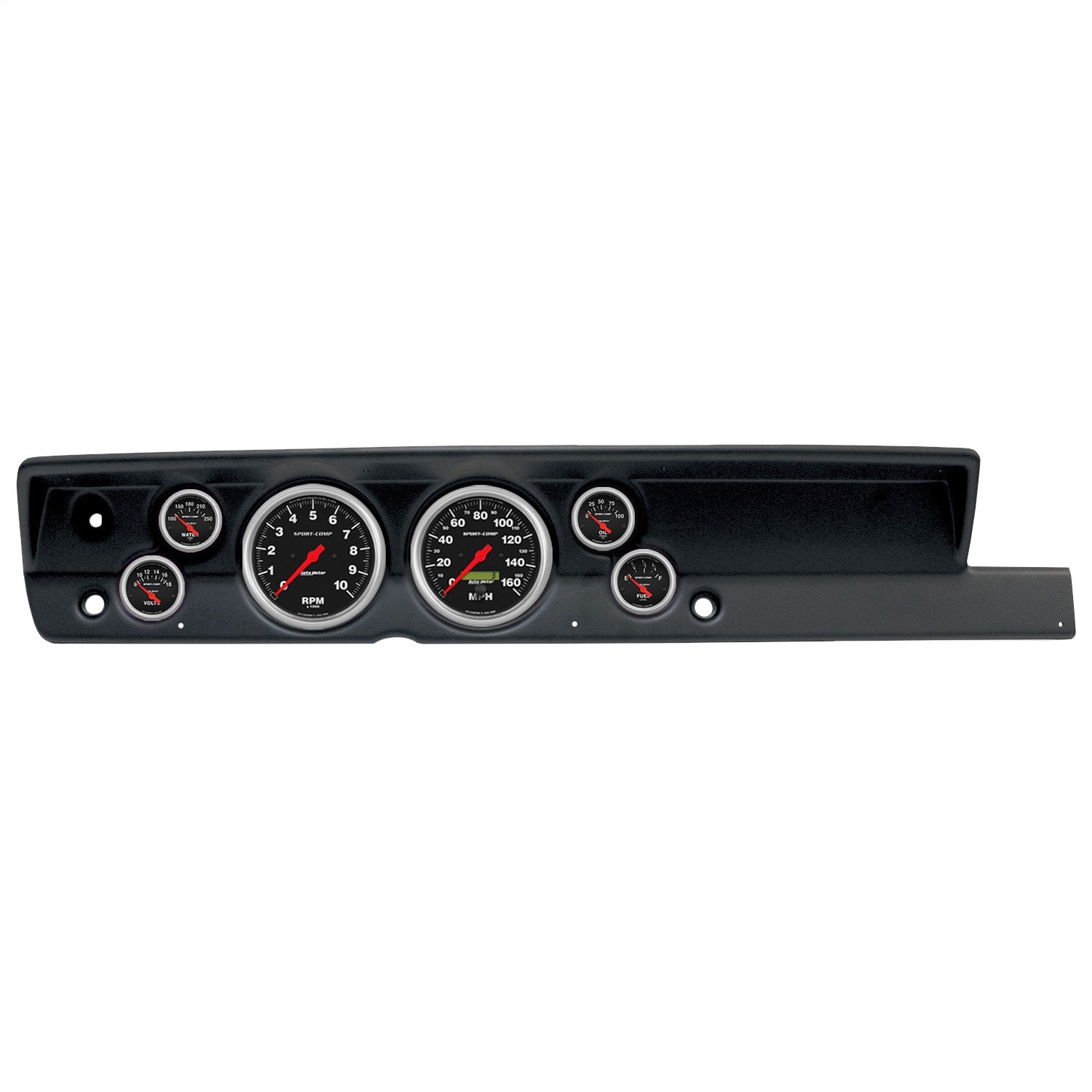 6 GAUGE DIRECT-FIT DASH KIT, PLYMOUTH CUDA 67-69, SPORT-COMP