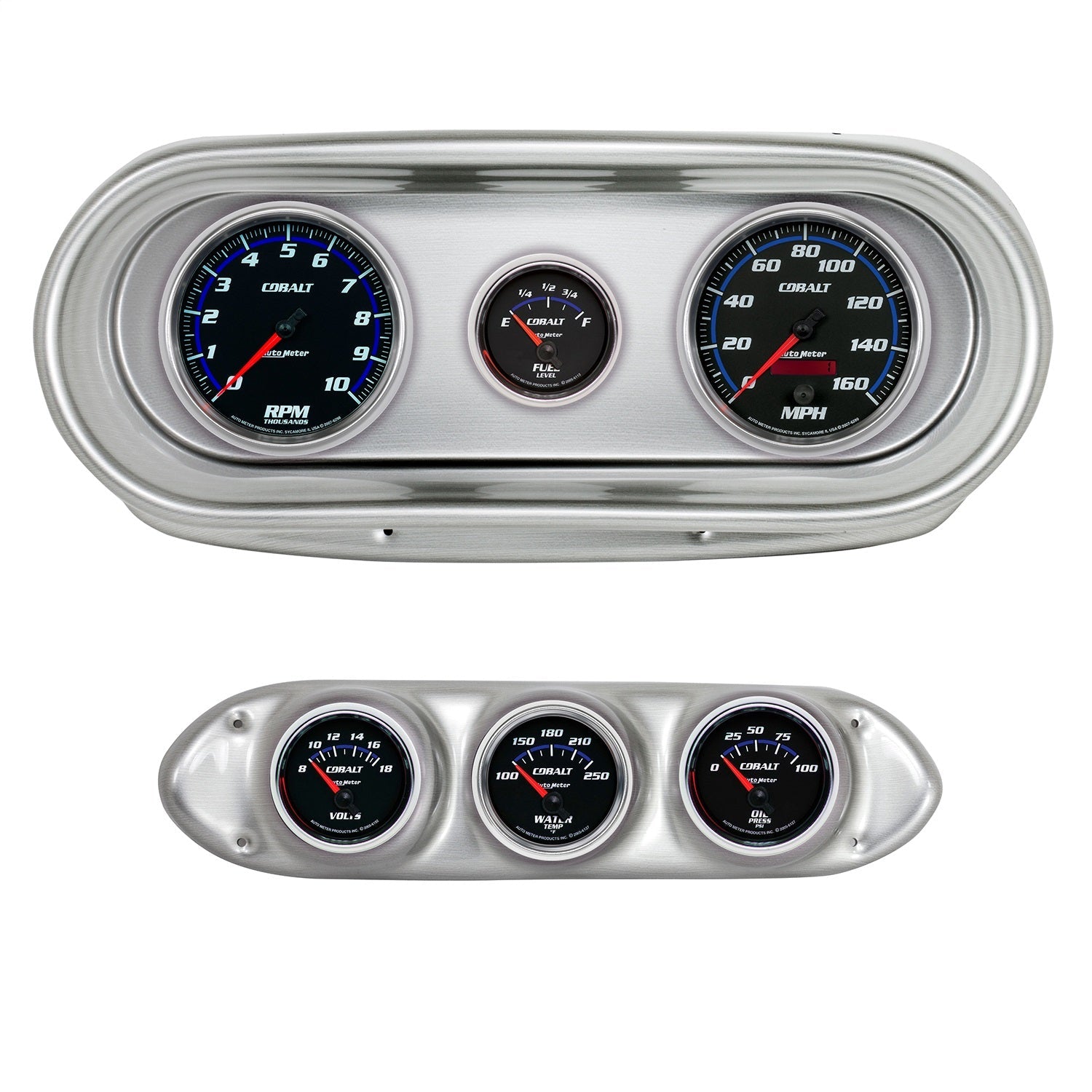 6 GAUGE DIRECT-FIT DASH KIT, NOVA 62-65, COBALT