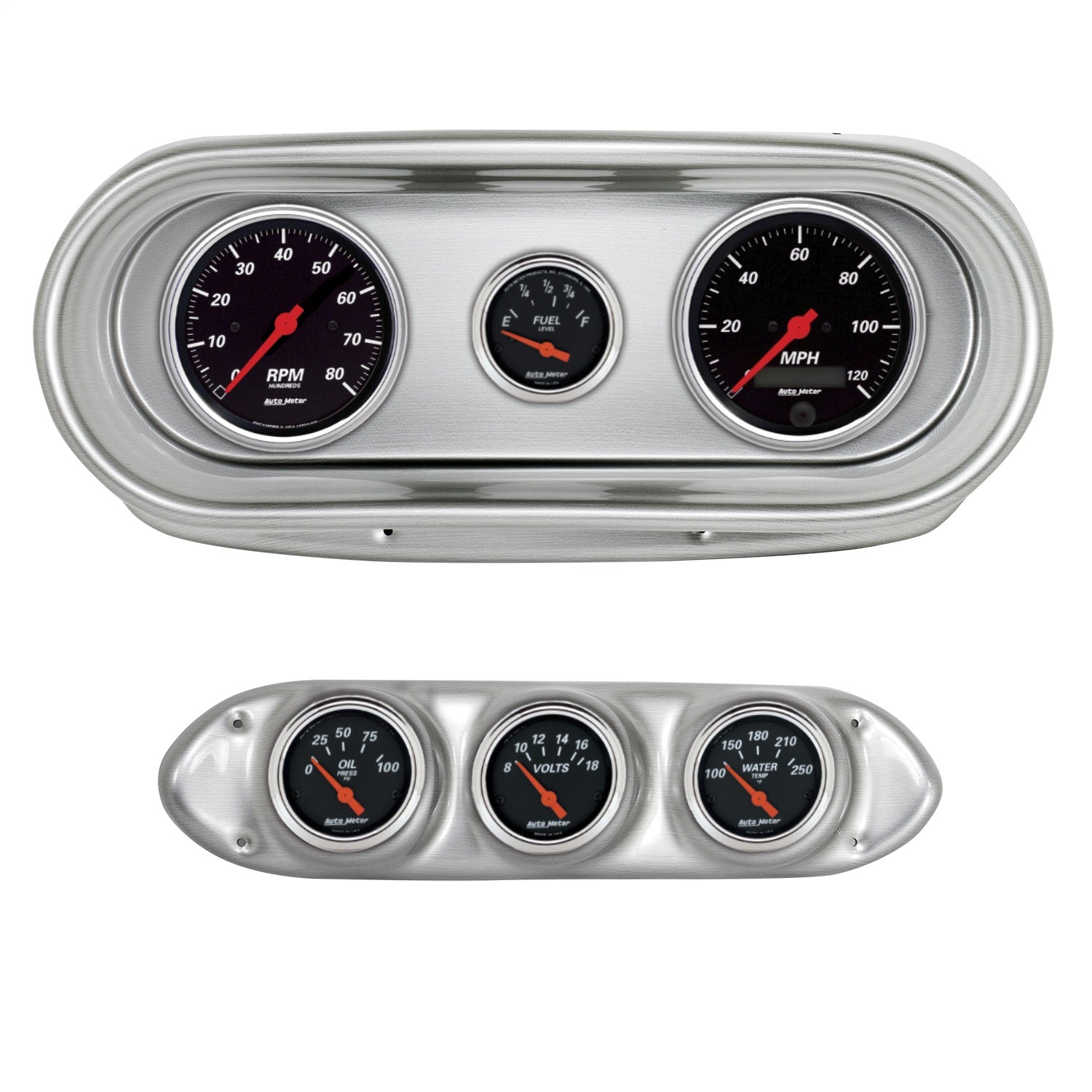 6 GAUGE DIRECT-FIT DASH KIT, NOVA 62-65, DESIGNER BLACK