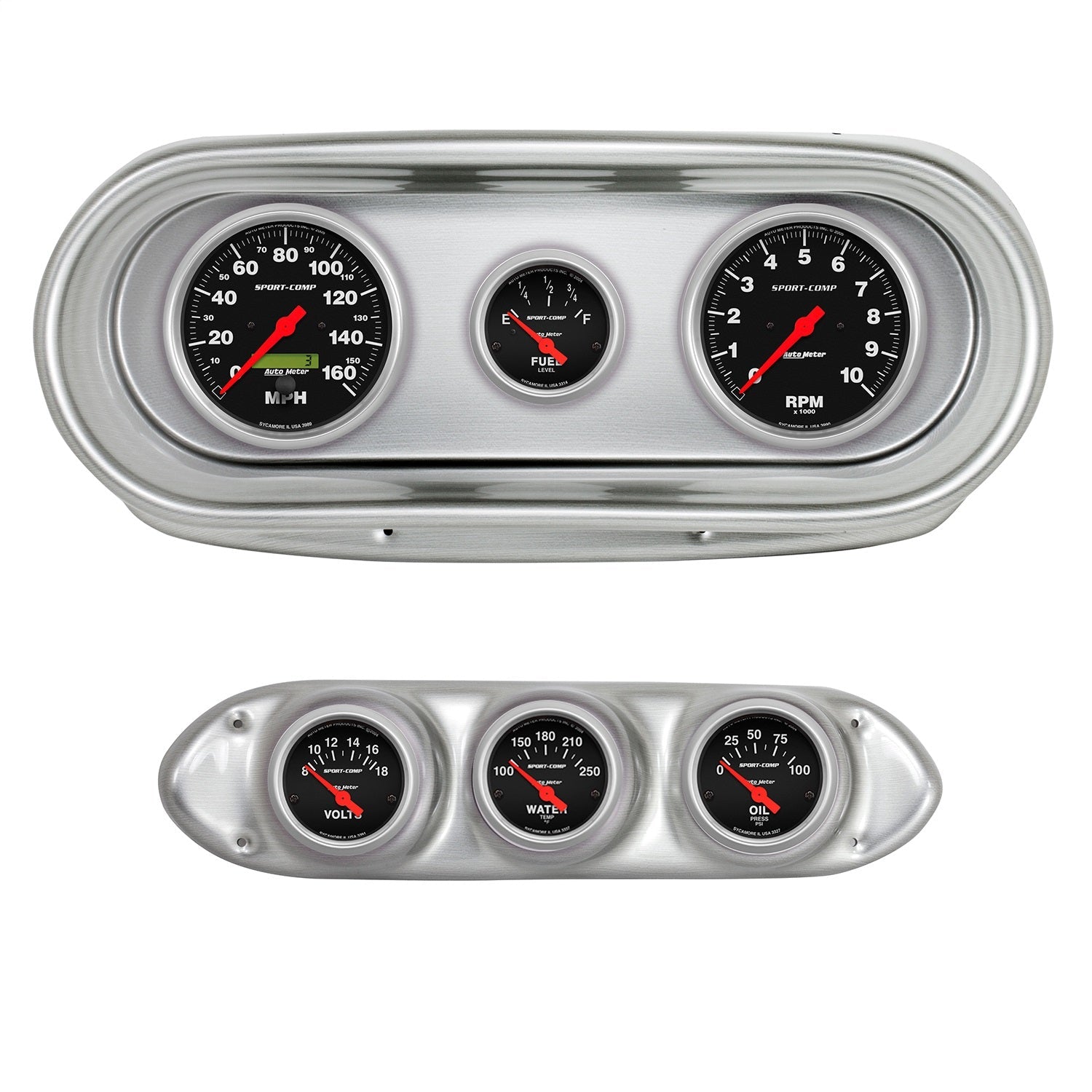 6 GAUGE DIRECT-FIT DASH KIT, NOVA 62-65, SPORT-COMP