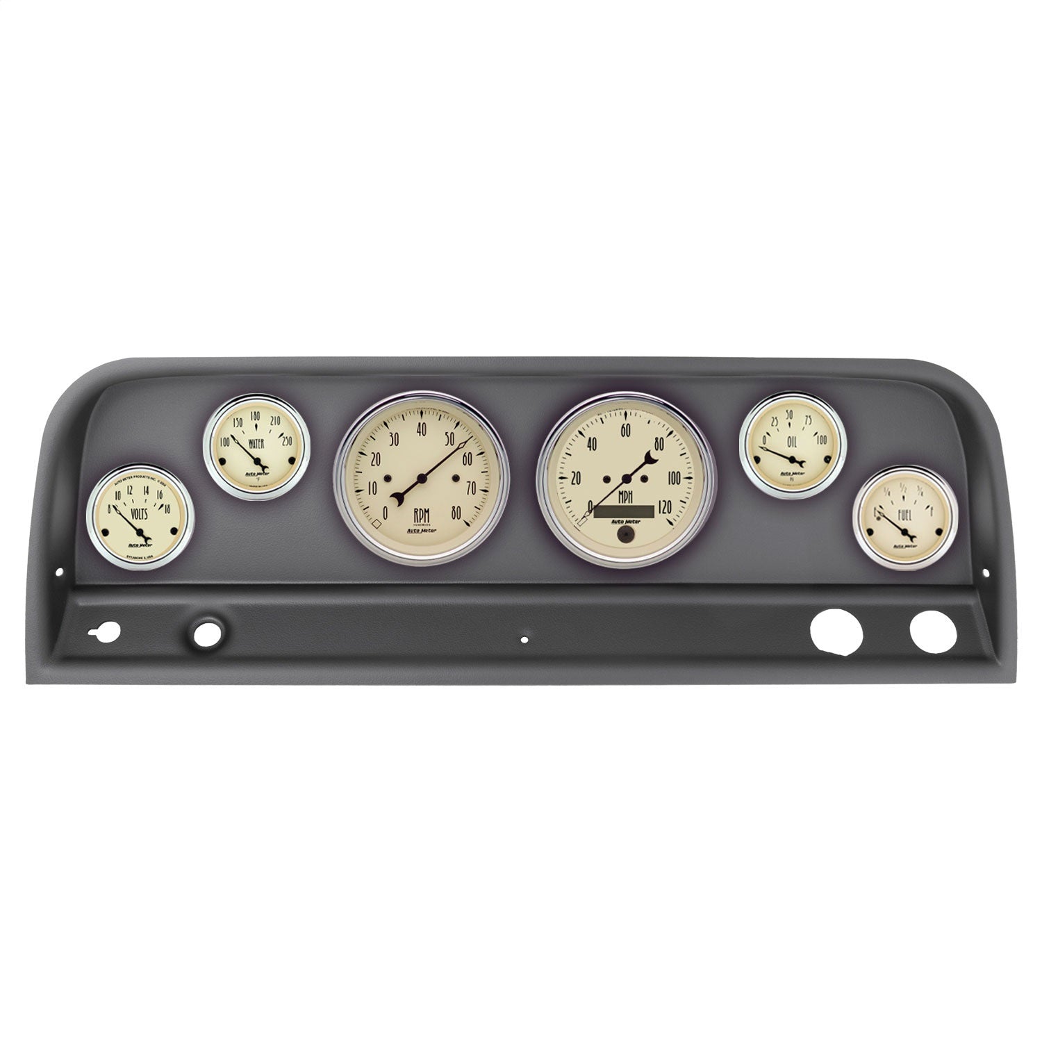 6 GAUGE DIRECT-FIT DASH KIT, CHEVY TRUCK 64-66, ANTIQUE BEIGE
