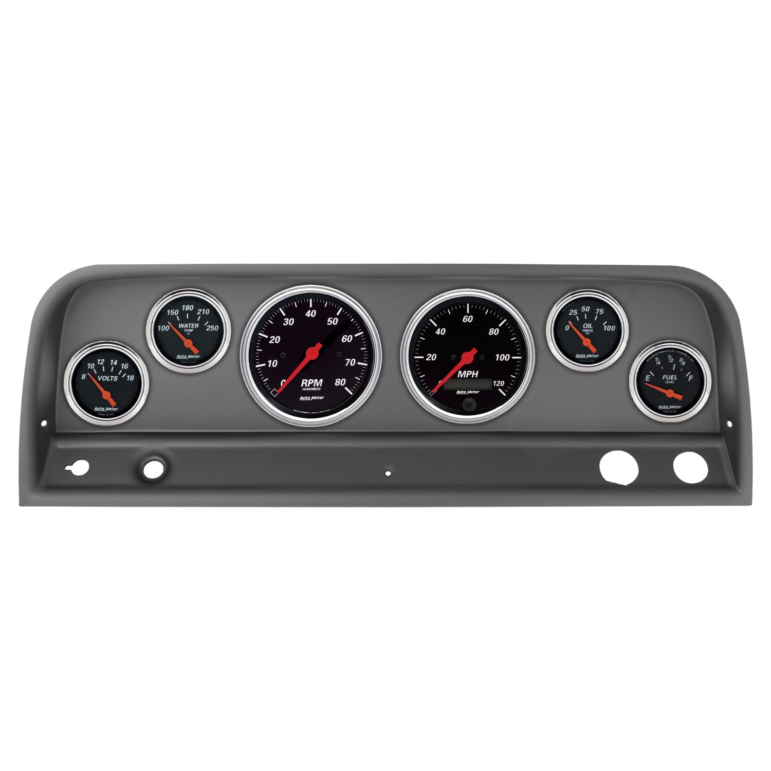 6 GAUGE DIRECT-FIT DASH KIT, CHEVY TRUCK 64-66, DESIGNER BLACK