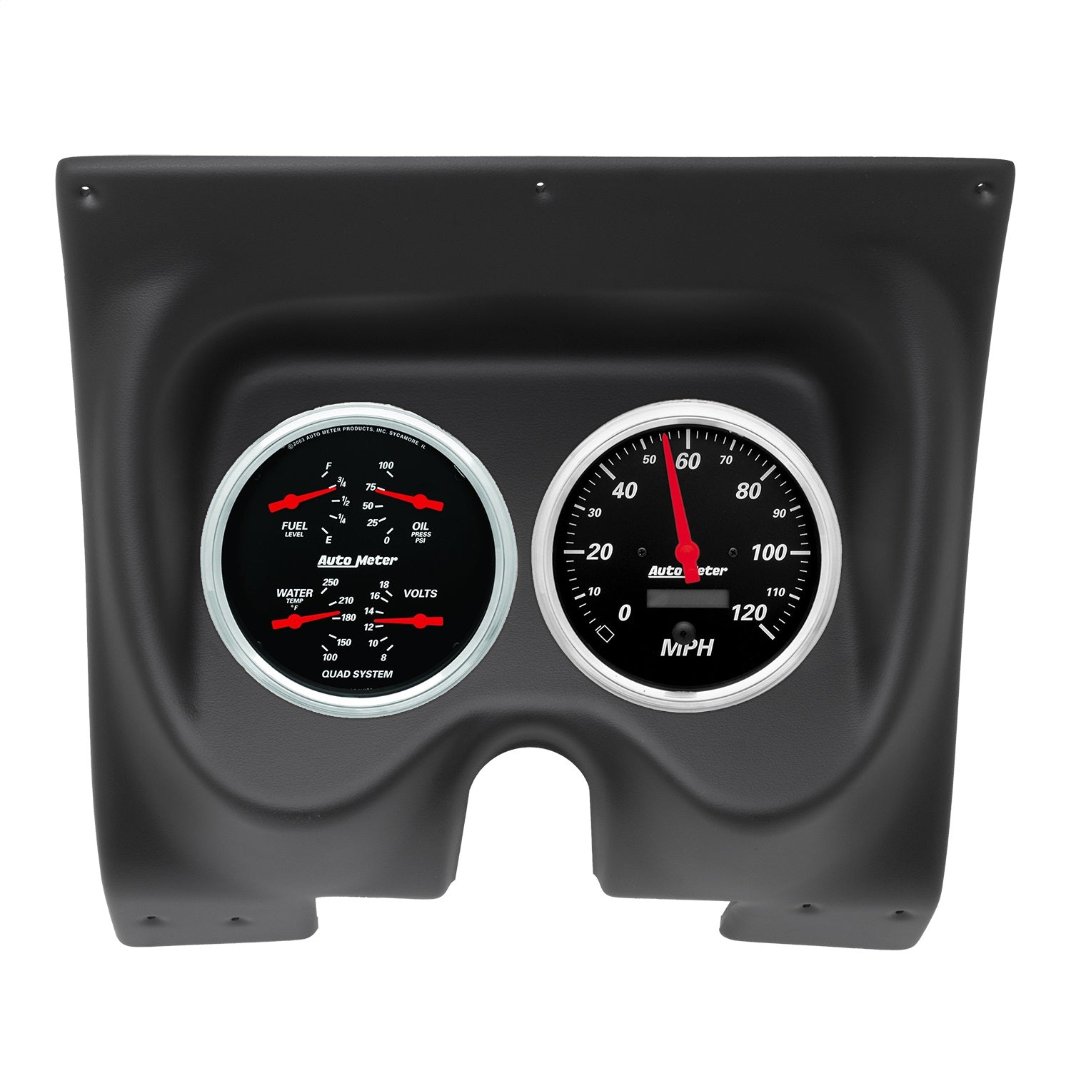 2 GAUGE DIRECT FIT DASH KIT, CAMARO/FIREBIRD 67-68, DESIGNER BLACK