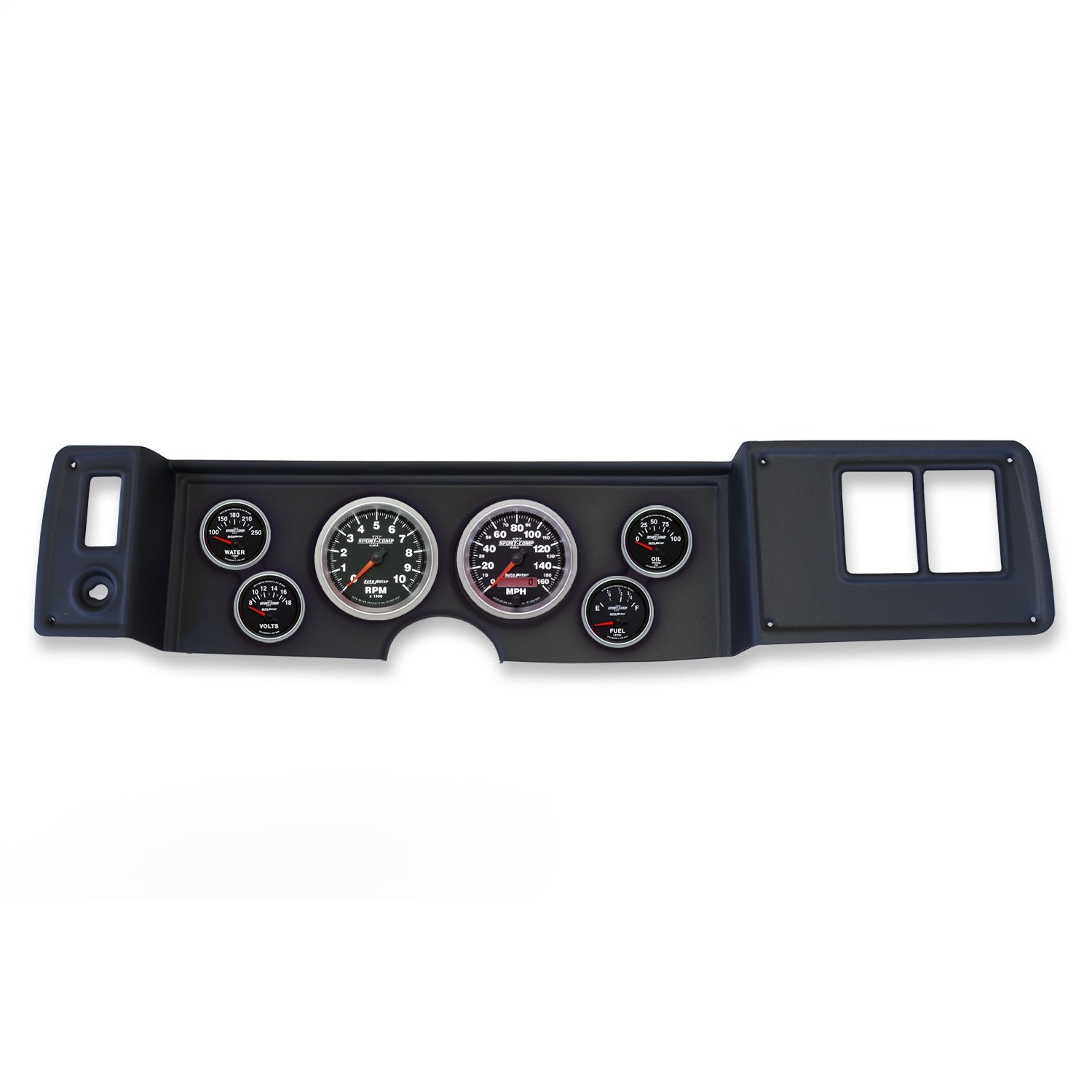 6 GAUGE DIRECT-FIT DASH KIT, A-BODY / DUSTER / DEMON / DART 70-76, SPORT-COMP II