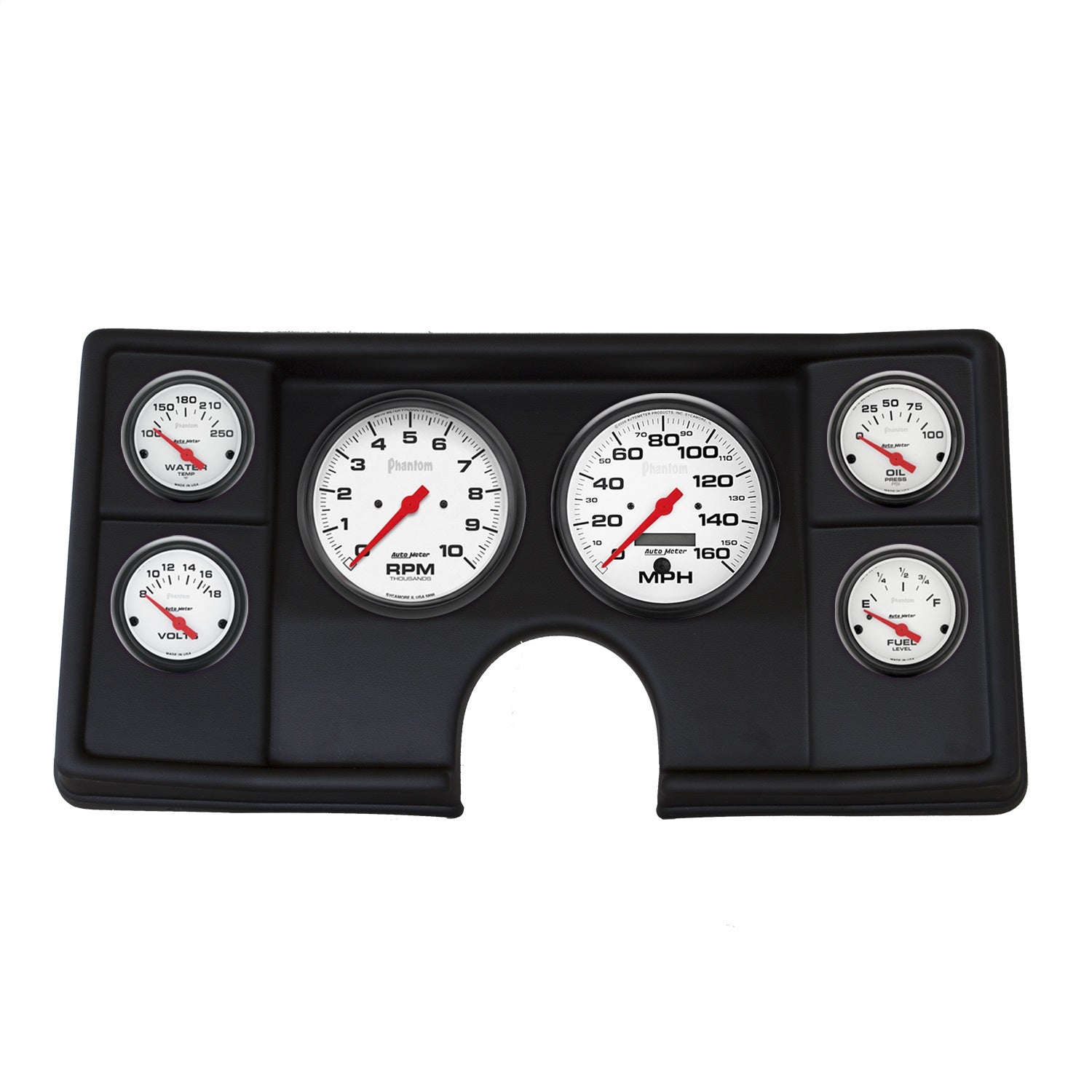 6 GAUGE DIRECT FIT DASH KIT, MALIBU/EL CAMINO/MONTECARLO 82-87, PHANTOM