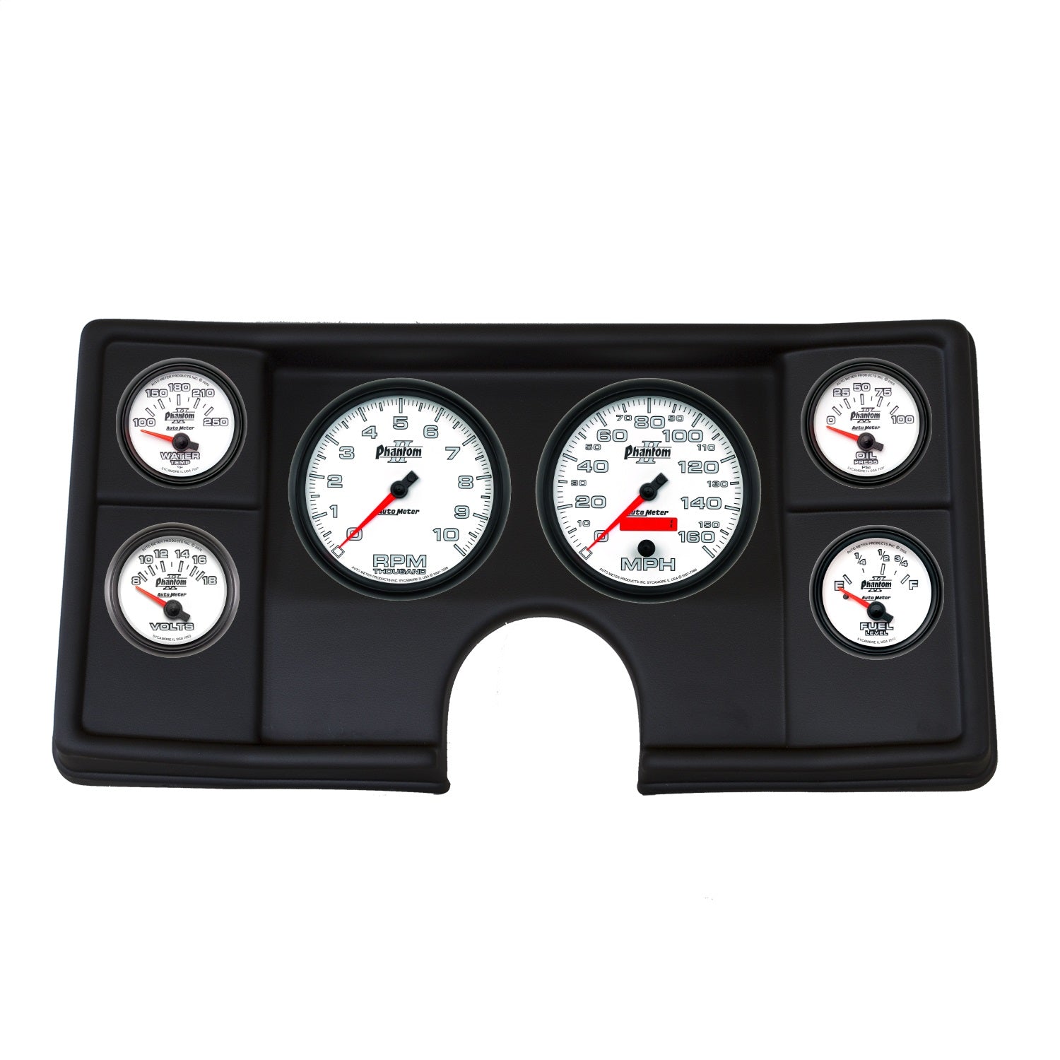 6 GAUGE DIRECT FIT DASH KIT, MALIBU/EL CAMINO/MONTECARLO 82-87, PHANTOM II