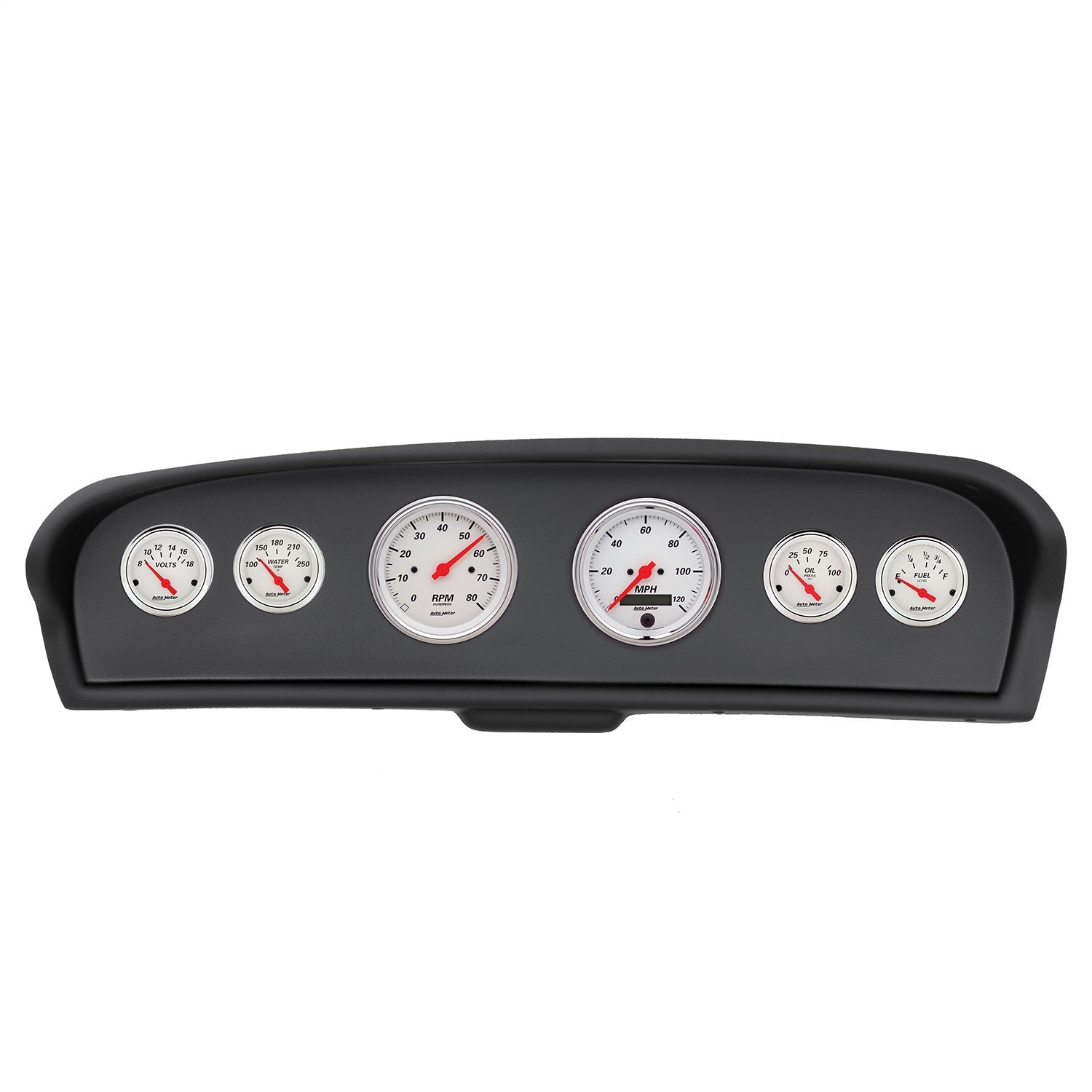 6 GAUGE DIRECT-FIT DASH KIT, FORD TRUCK 61-66, ARCTIC WHITE