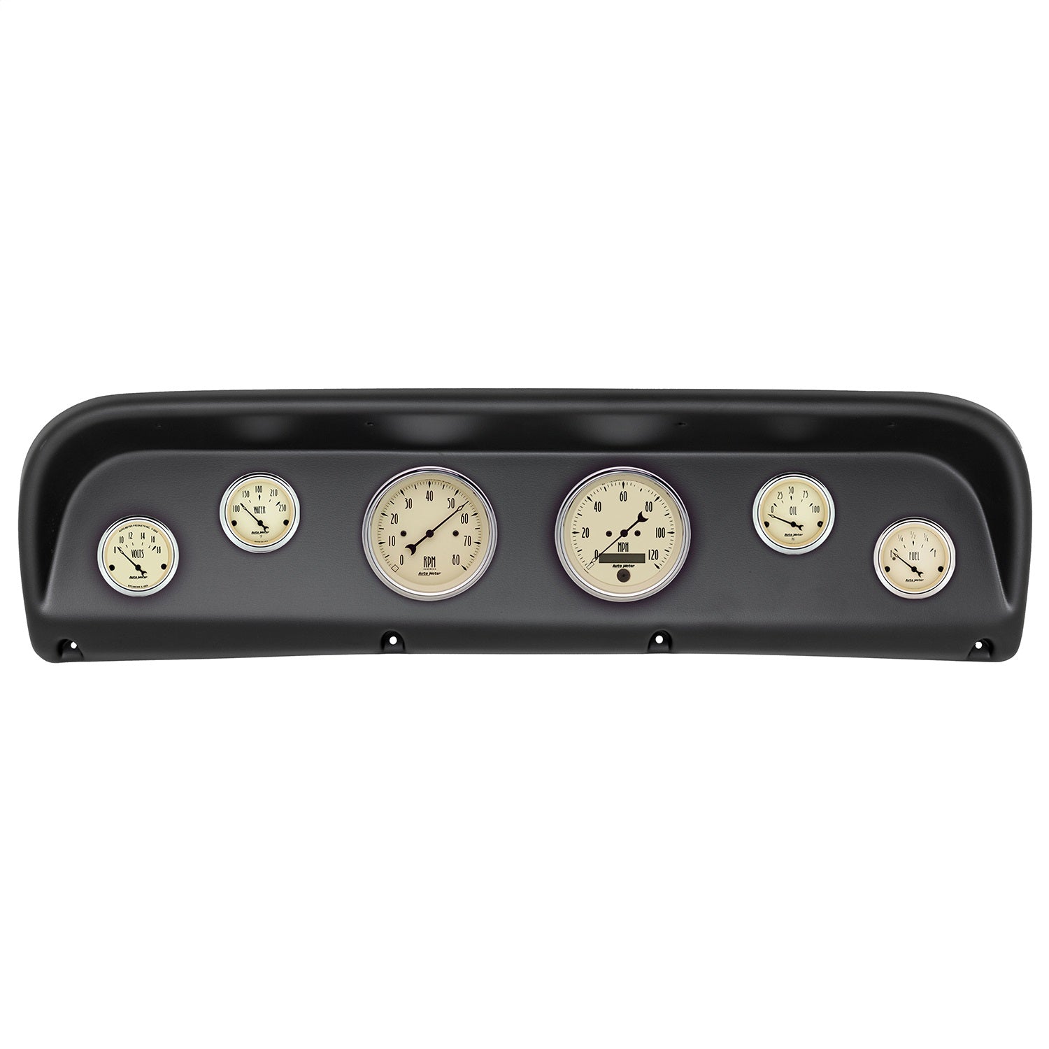 6 GAUGE DIRECT-FIT DASH KIT, FORD TRUCK 67-72, ANTIQUE BEIGE