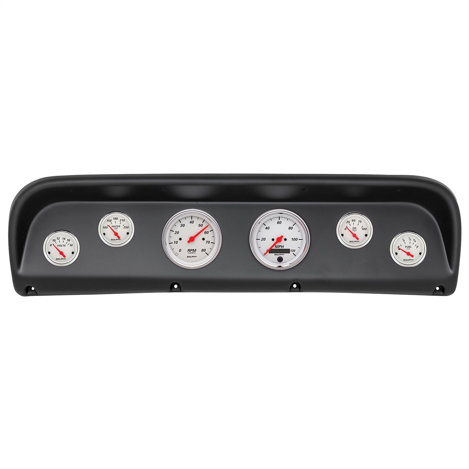 6 GAUGE DIRECT-FIT DASH KIT, FORD TRUCK 67-72, ARCTIC WHITE