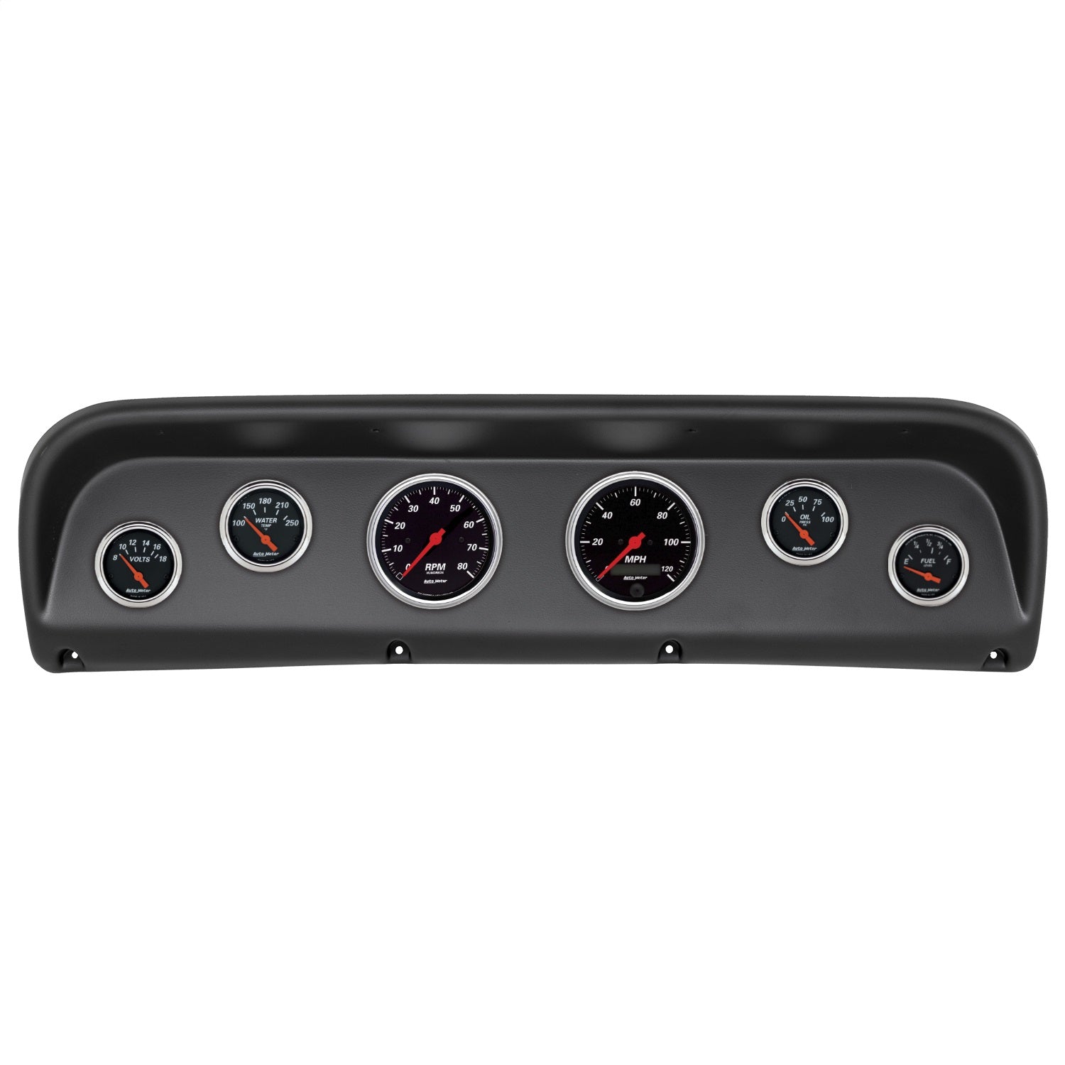 6 GAUGE DIRECT-FIT DASH KIT, FORD TRUCK 67-72, DESIGNER BLACK