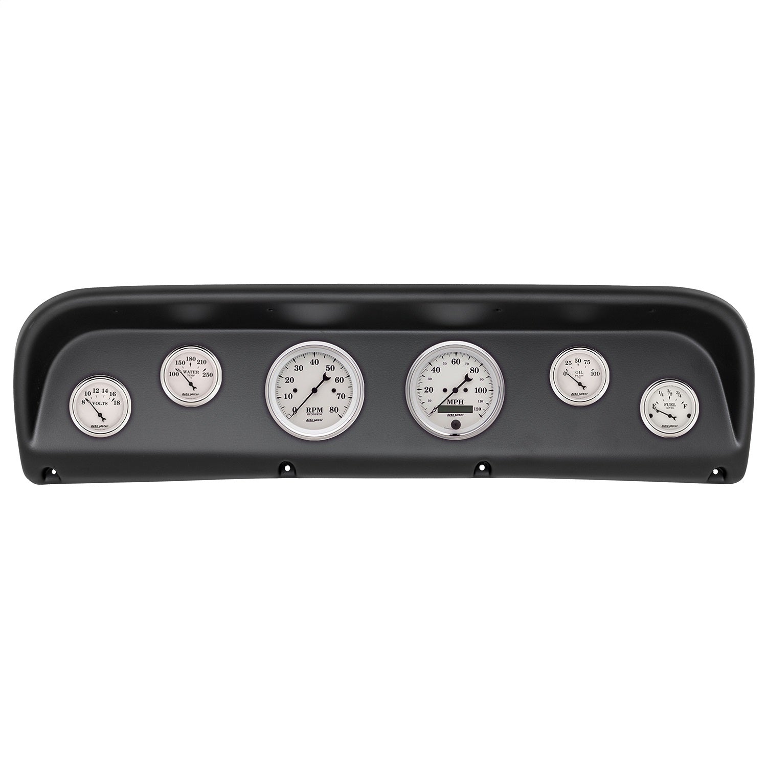6 GAUGE DIRECT-FIT DASH KIT, FORD TRUCK 67-72, OLD-TYME WHITE