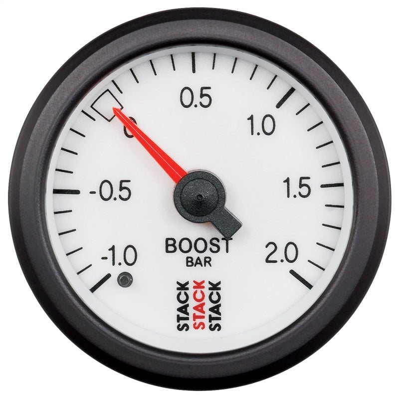 52MM, BOOST PRESS, MECH, -1 TO +2 BAR, STACK WHT