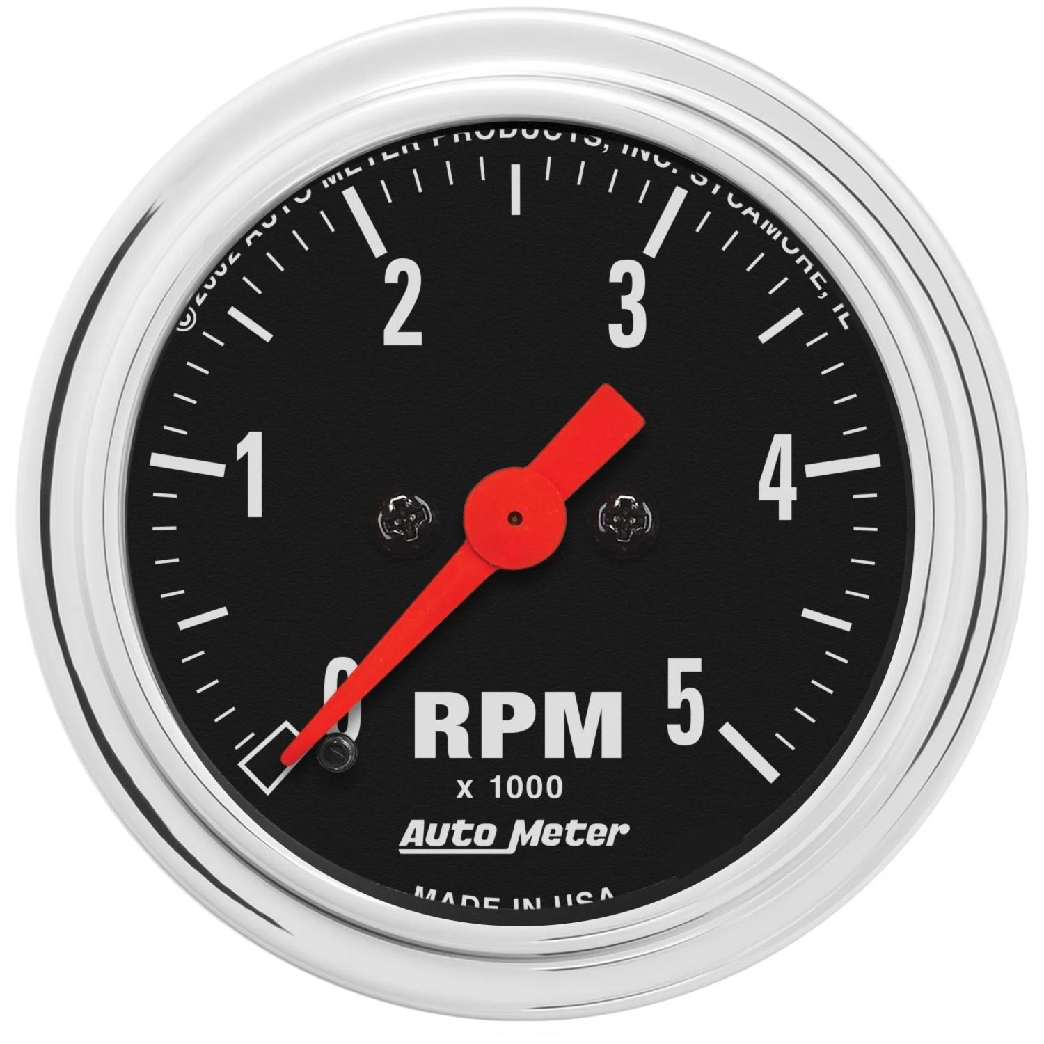2-1/16" IN-DASH TACHOMETER, 0-5,000 RPM, TRADITIONAL CHROME