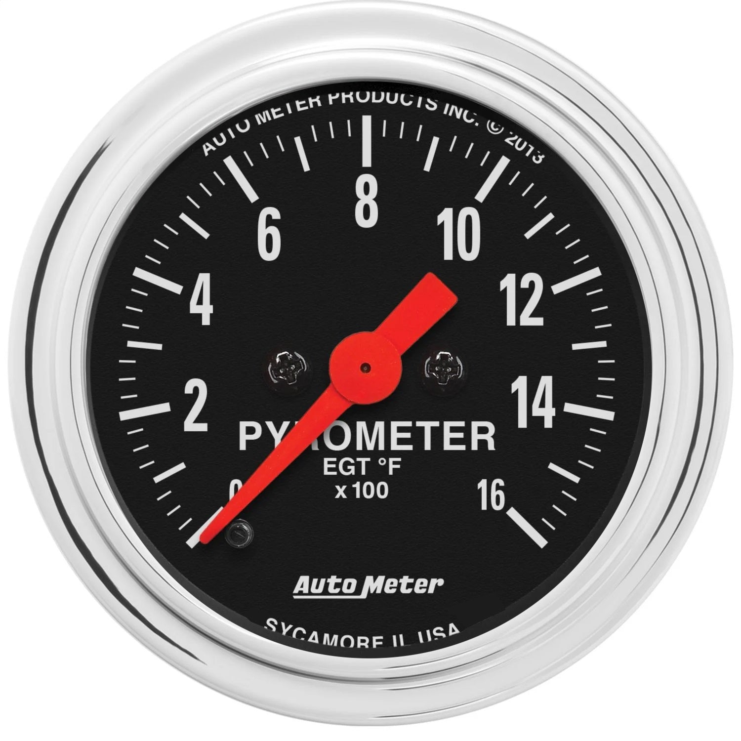 2-1/16" PYROMETER, 0-1600 °F, TRADITIONAL CHROME