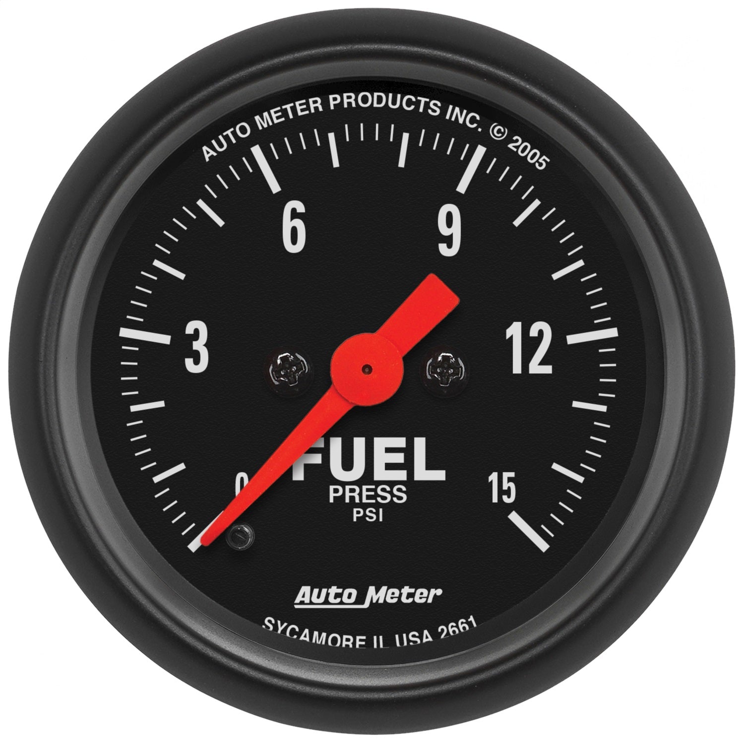 2-1/16" FUEL PRESSURE, 0-15 PSI, Z-SERIES