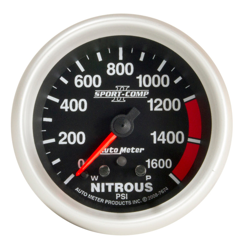 2-5/8" NITROUS PRESSURE, 0-1600 PSI, SPORT-COMP II