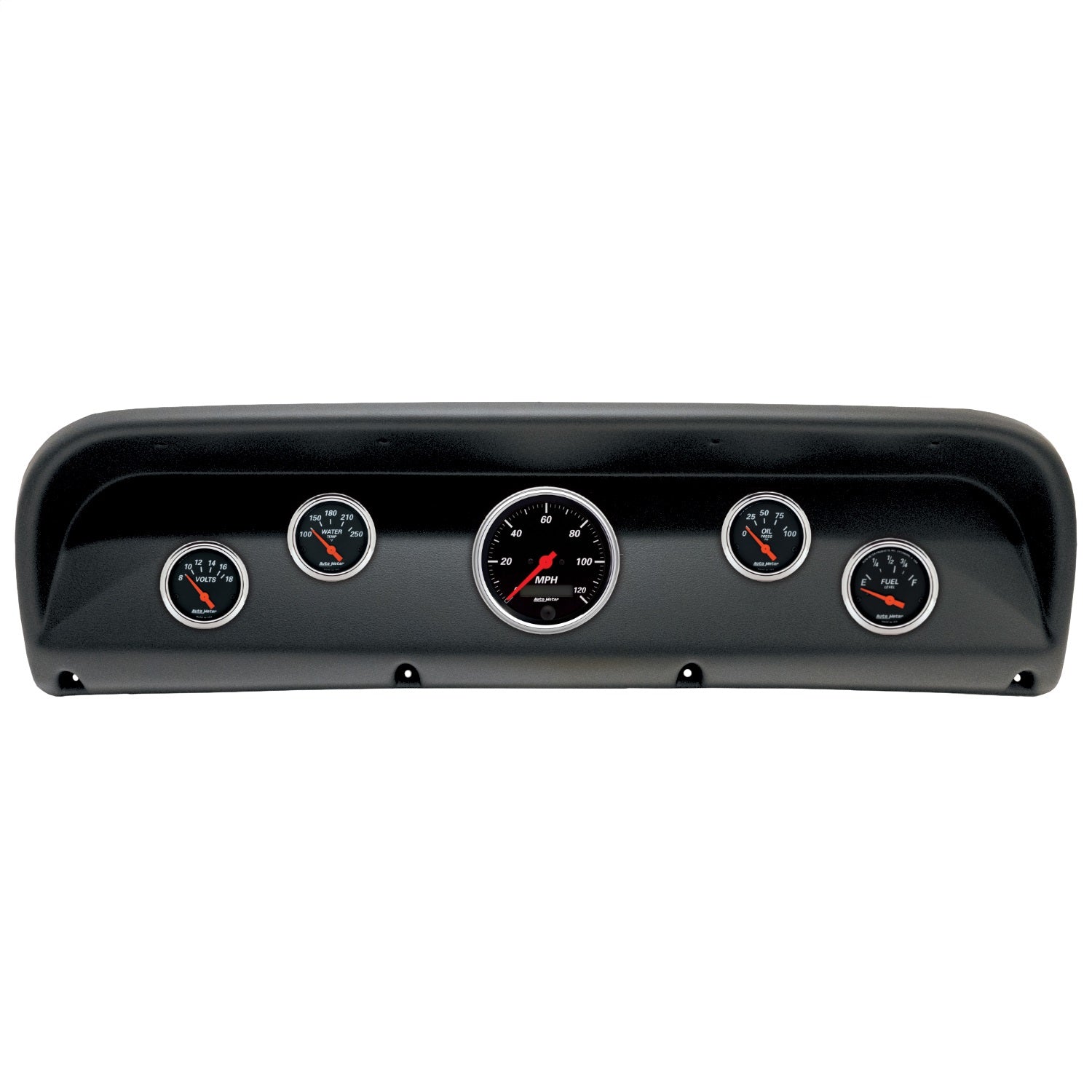 5 GAUGE DIRECT-FIT DASH KIT, FORD TRUCK 67-72, DESIGNER BLACK
