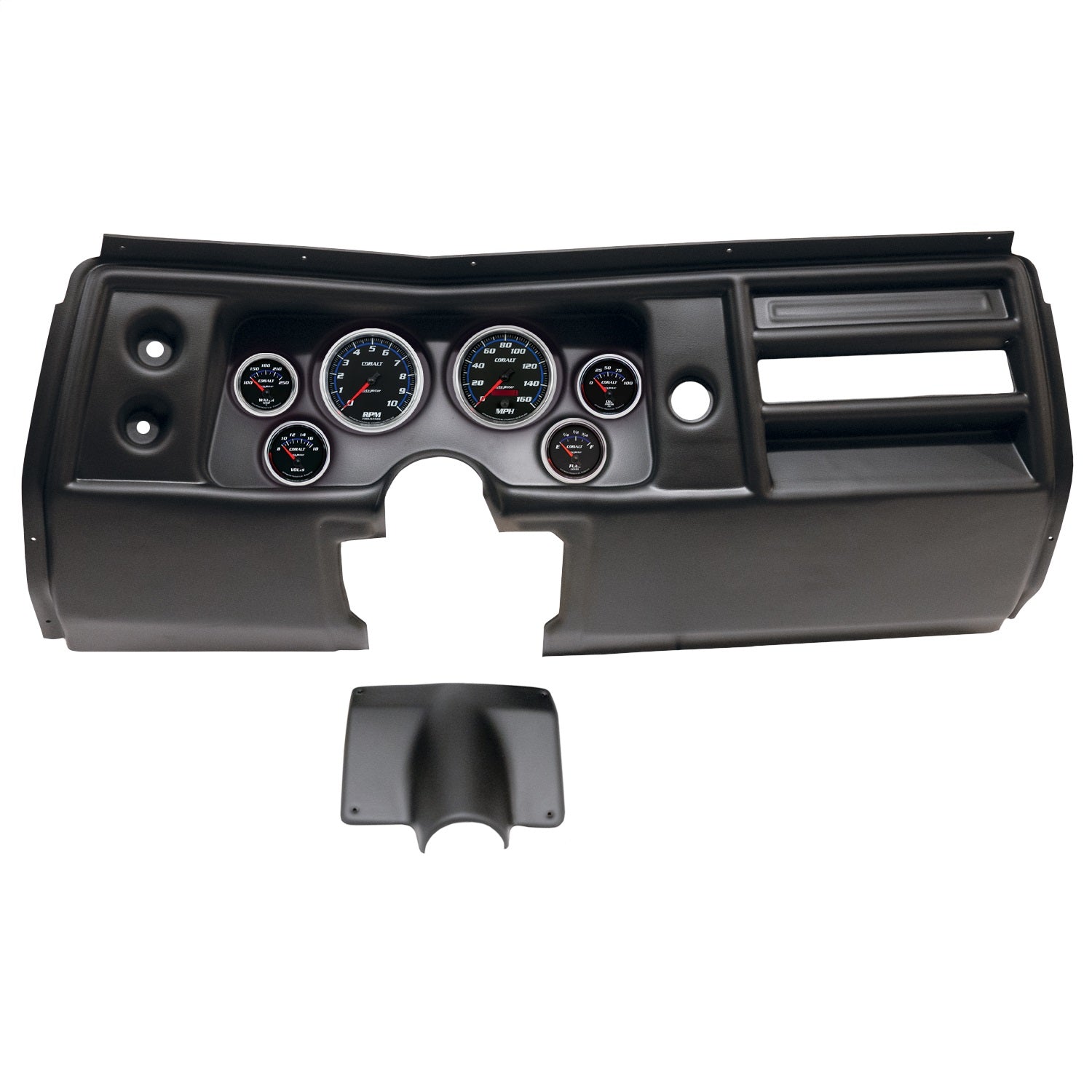6 GAUGE DIRECT-FIT DASH KIT, CHEVY CHEVELLE NO VENT 68, COBALT