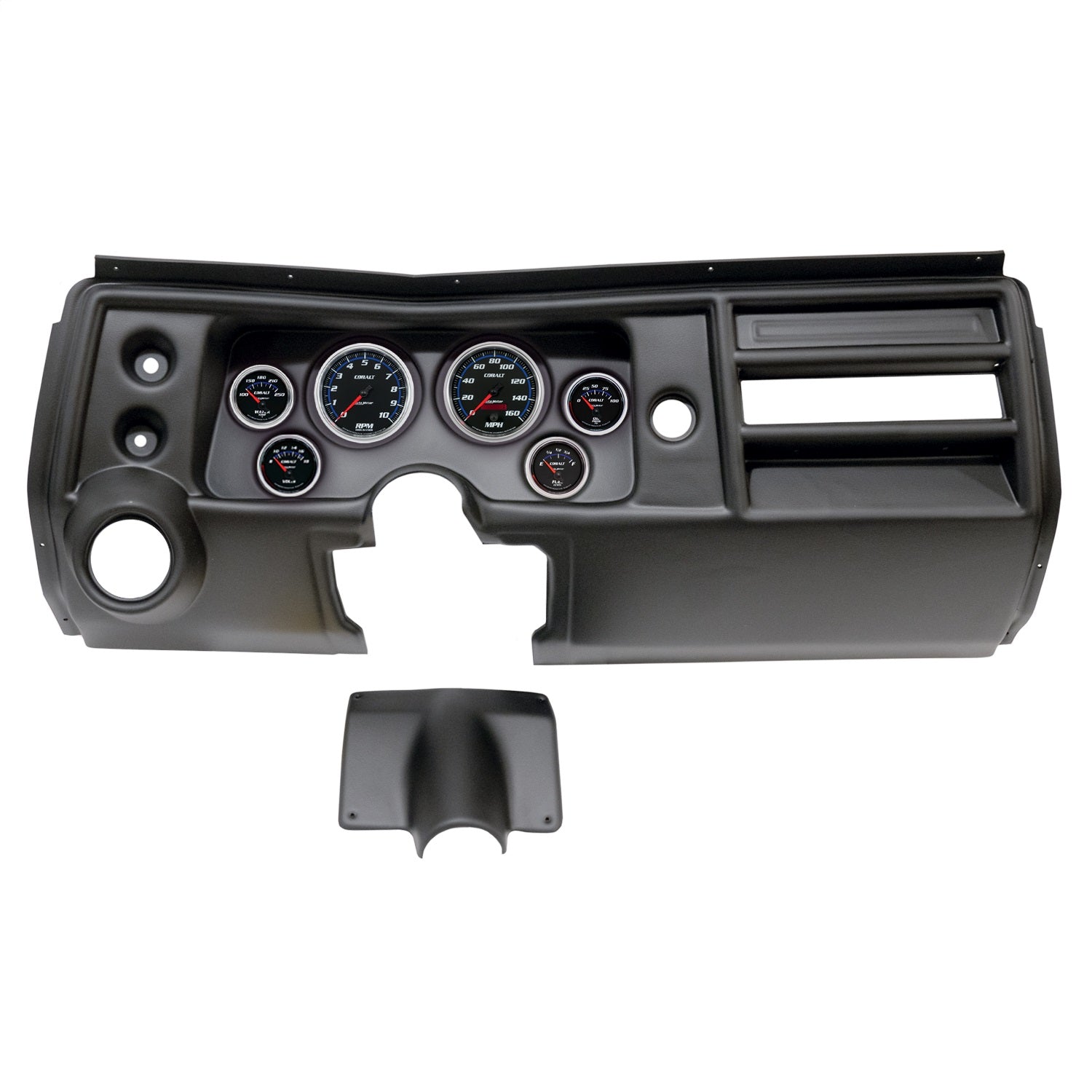 6 GAUGE DIRECT-FIT DASH KIT, CHEVY CHEVELLE VENT 68, COBALT