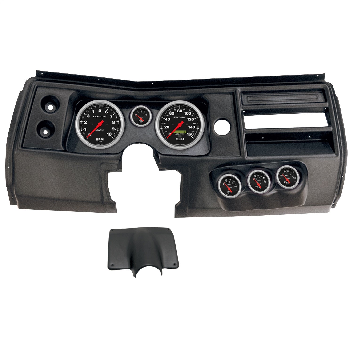 6 GAUGE DIRECT-FIT DASH KIT, CHEVY CHEVELLE NO VENT 68, SPORT-COMP