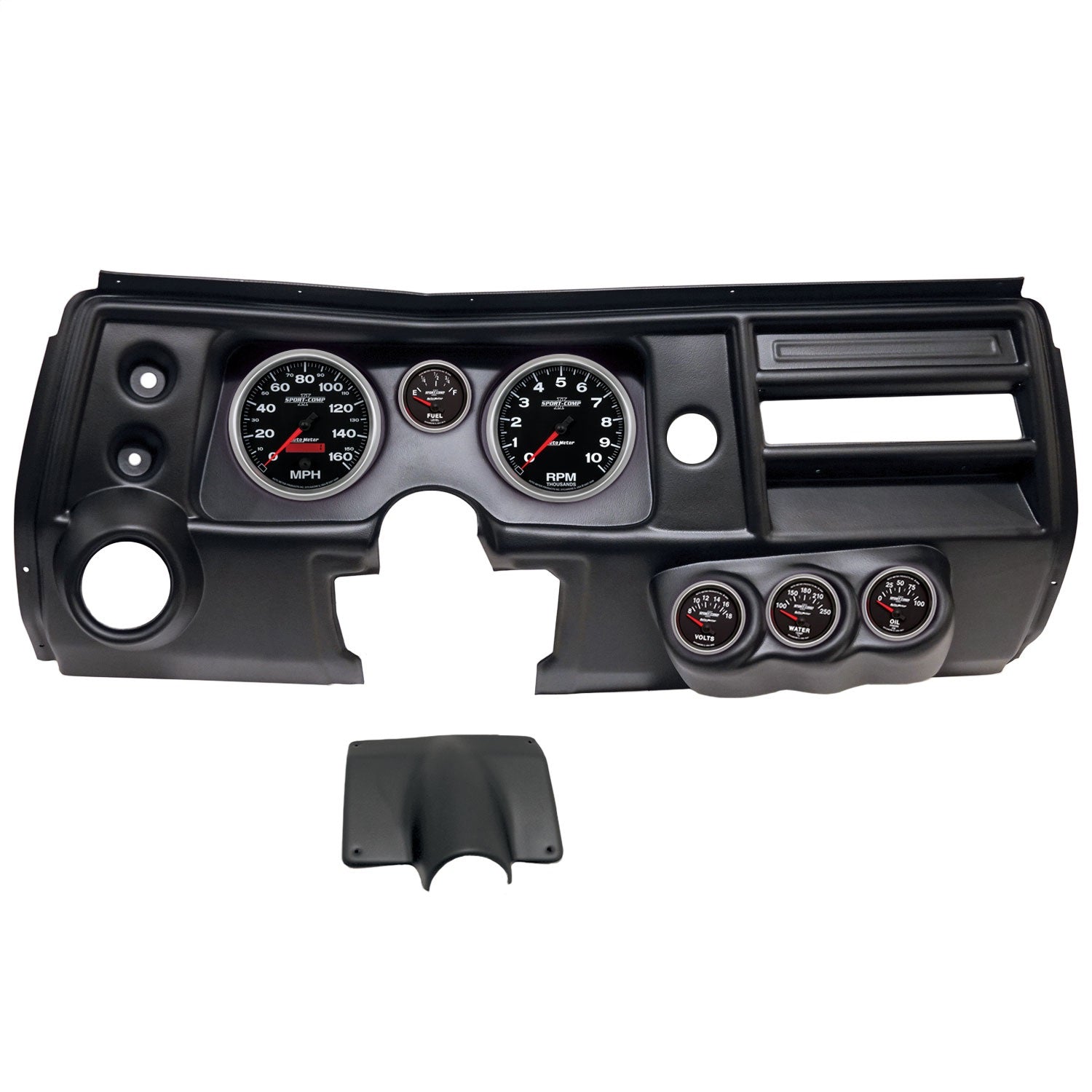 6 GAUGE DIRECT-FIT DASH KIT, CHEVY CHEVELLE VENT 68, SPORT-COMP II