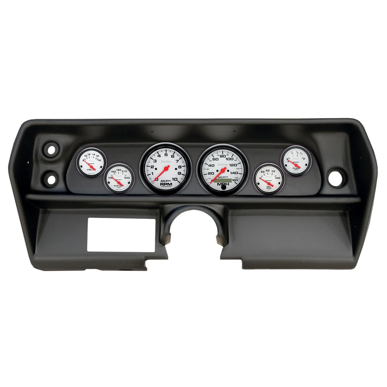 6 GAUGE DIRECT-FIT DASH KIT, CHEVY NOVA 68, PHANTOM