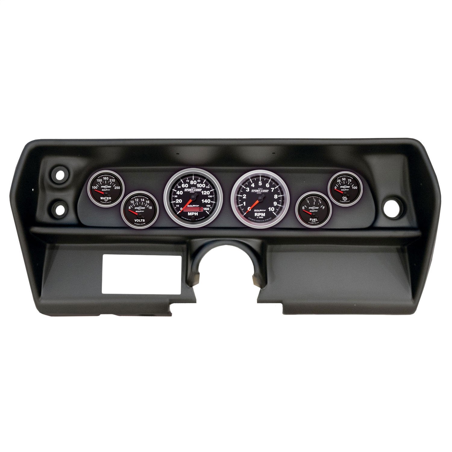6 GAUGE DIRECT-FIT DASH KIT, CHEVY NOVA 68, SPORT-COMP II