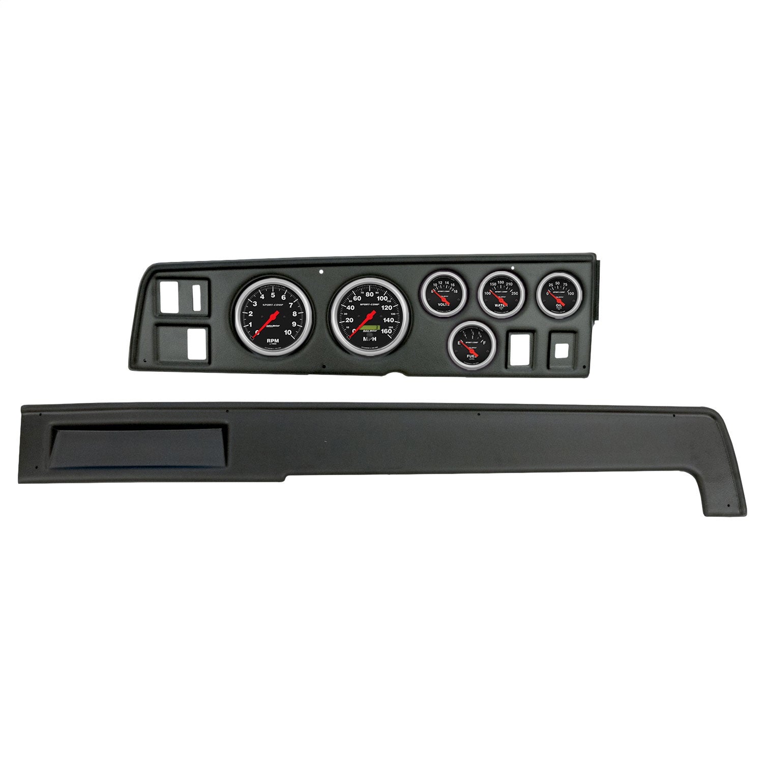 6 GAUGE DIRECT-FIT DASH KIT, DODGE CHARGER 68-70, SPORT-COMP