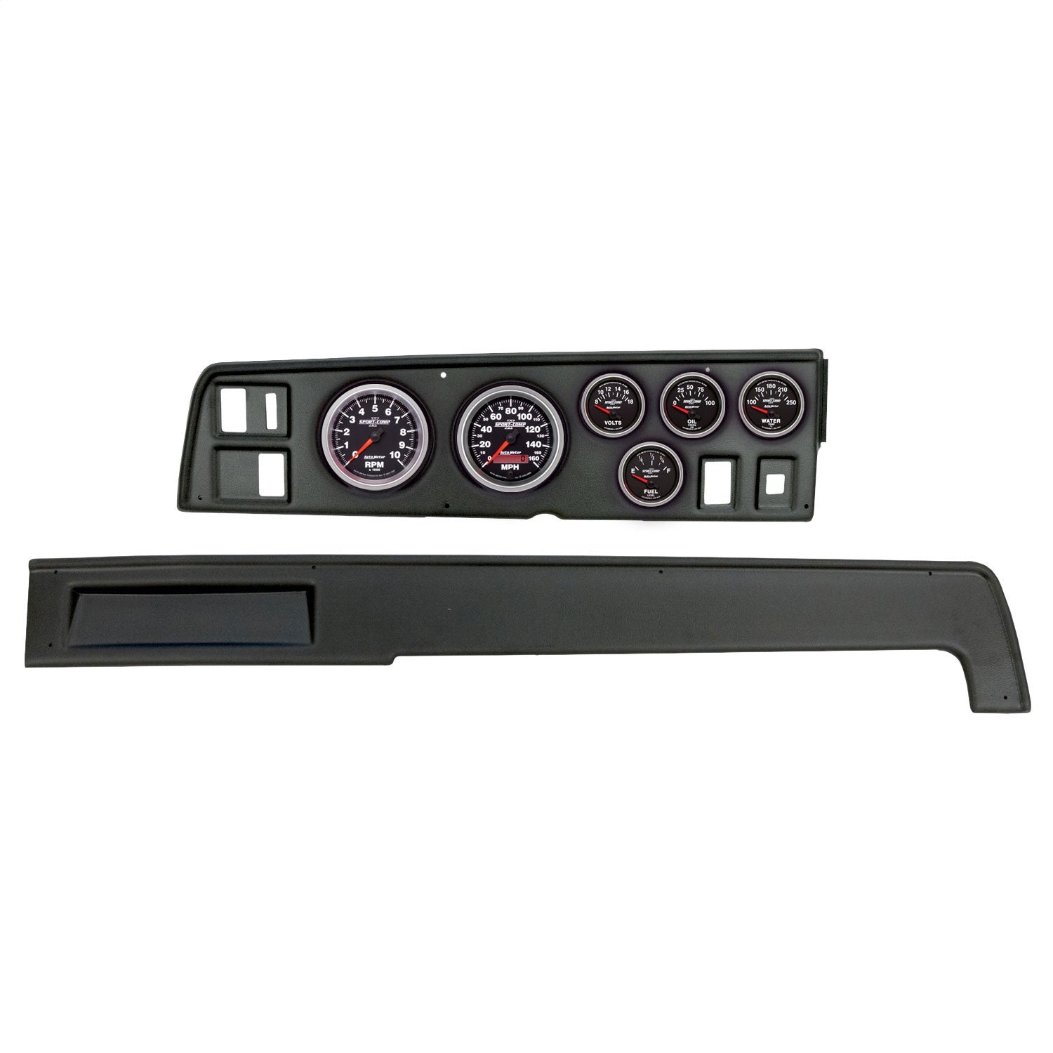 6 GAUGE DIRECT-FIT DASH KIT, DODGE CHARGER 68-70, SPORT-COMP II