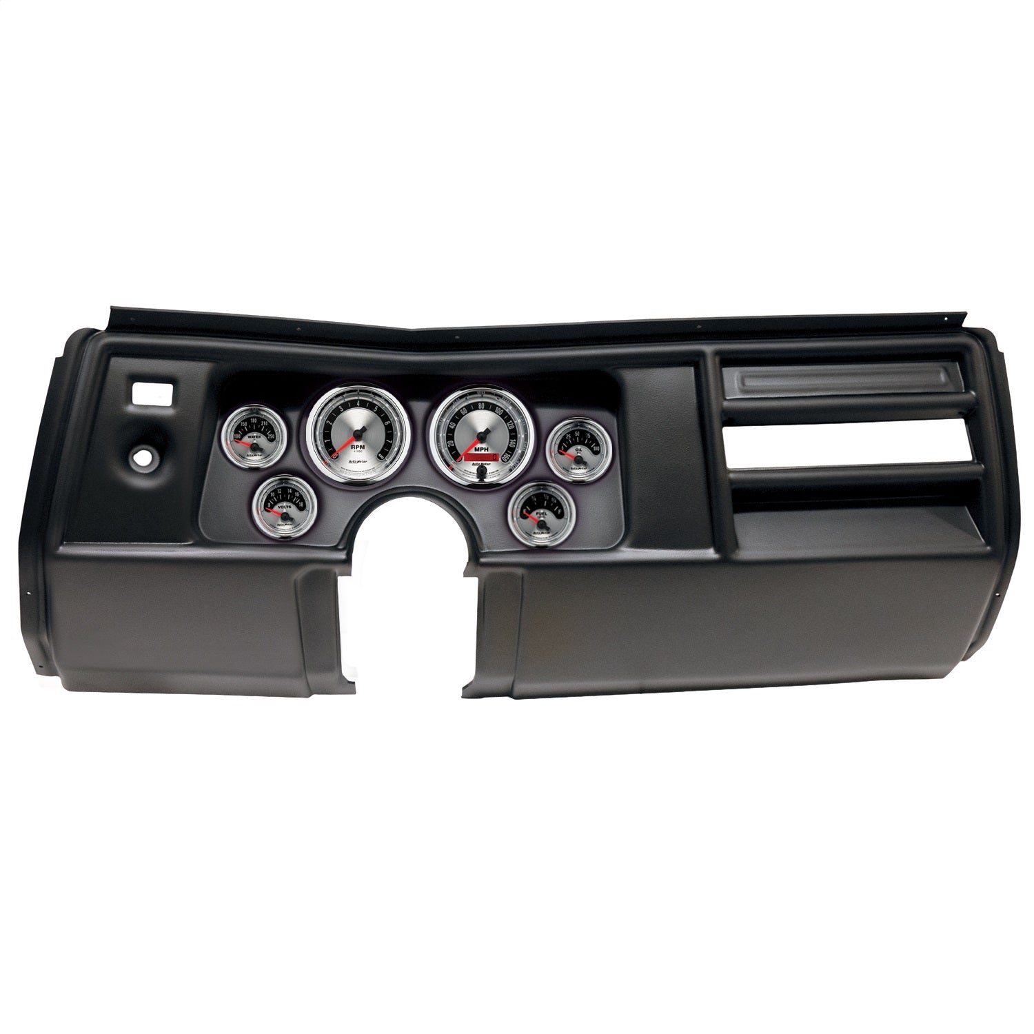 6 GAUGE DIRECT-FIT DASH KIT, CHEVY CHEVELLE NO VENT 69, AMERICAN MUSCLE