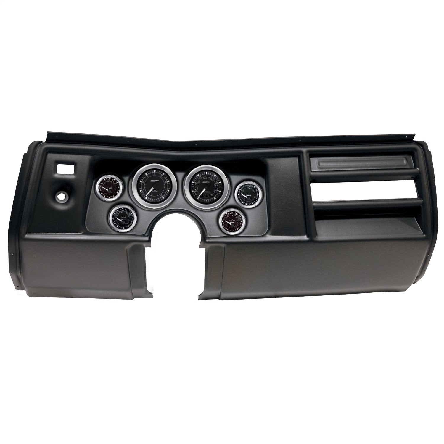 6 GAUGE DIRECT-FIT DASH KIT, CHEVY CHEVELLE NO VENT 69, CHRONO