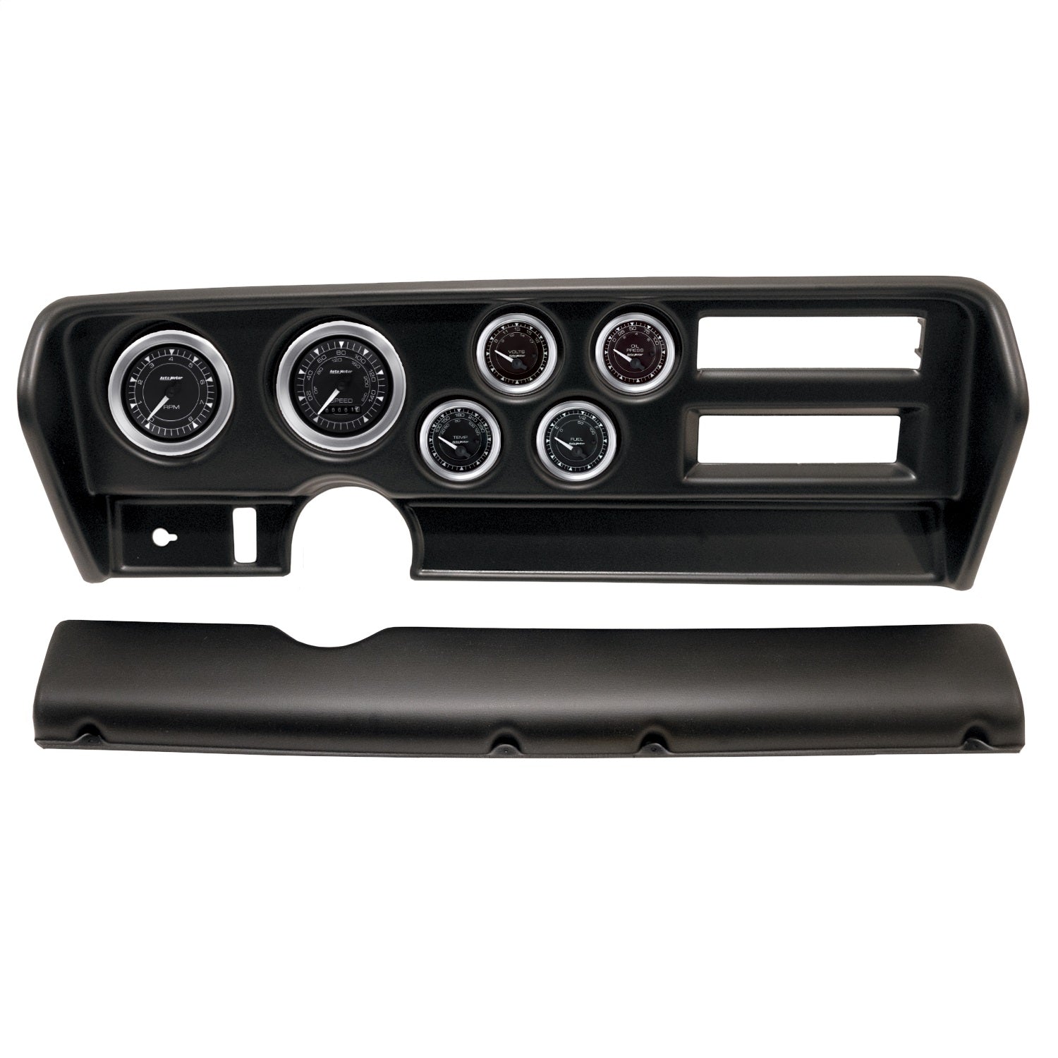 6 GAUGE DIRECT-FIT DASH KIT, PONTIAC GTO AC 70-72, CHRONO
