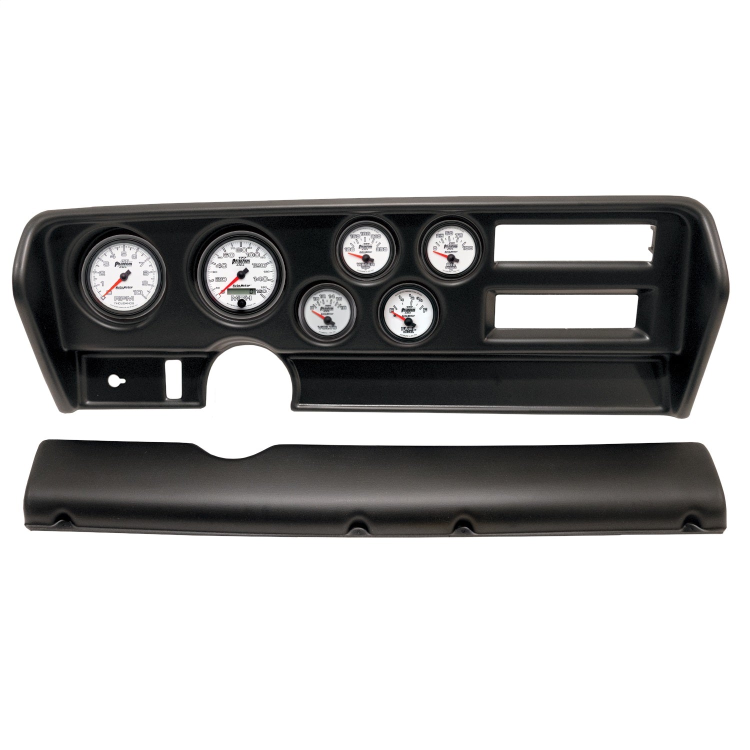 6 GAUGE DIRECT-FIT DASH KIT, PONTIAC GTO AC 70-72, PHANTOM II
