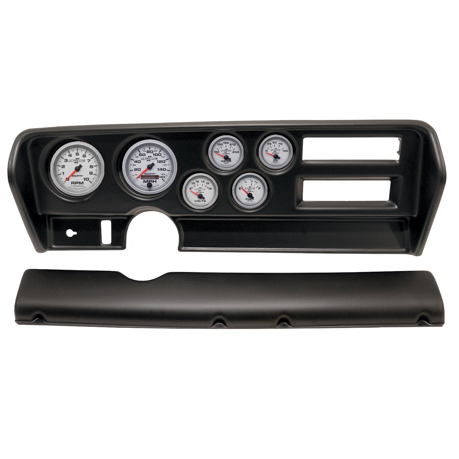 6 GAUGE DIRECT-FIT DASH KIT, PONTIAC GTO AC 70-72, ULTRA-LITE II