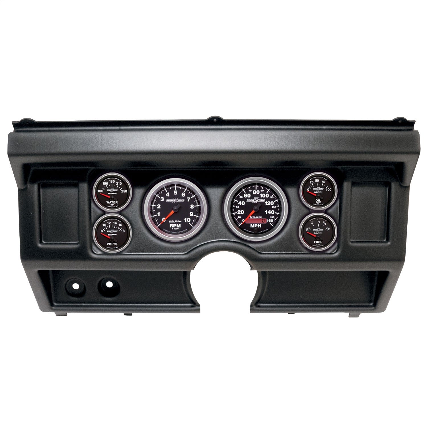 6 GAUGE DIRECT-FIT DASH KIT, FORD TRUCK NO AC 80-86, SPORT-COMP II