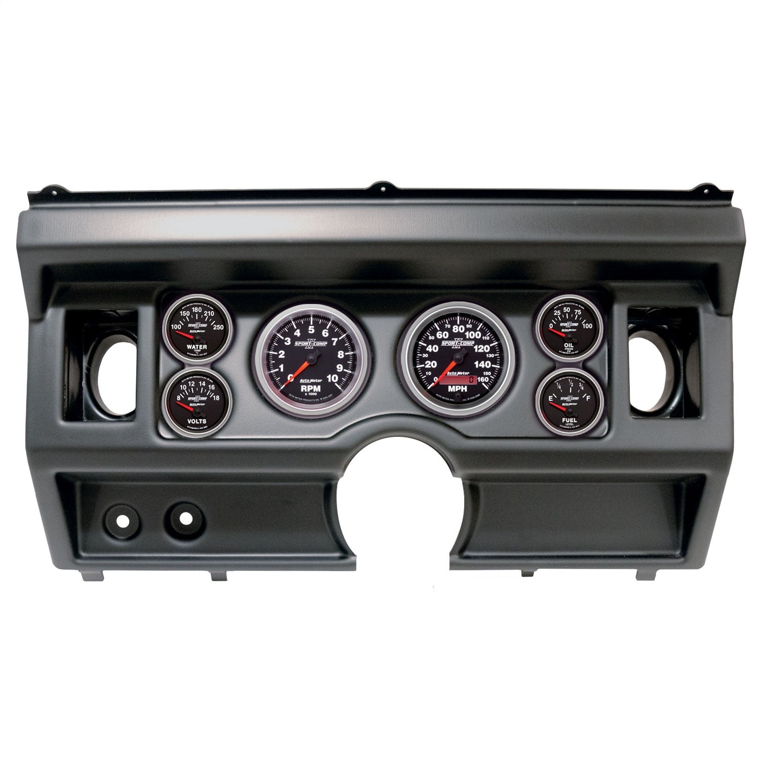 6 GAUGE DIRECT-FIT DASH KIT, FORD TRUCK AC 80-86, SPORT-COMP II