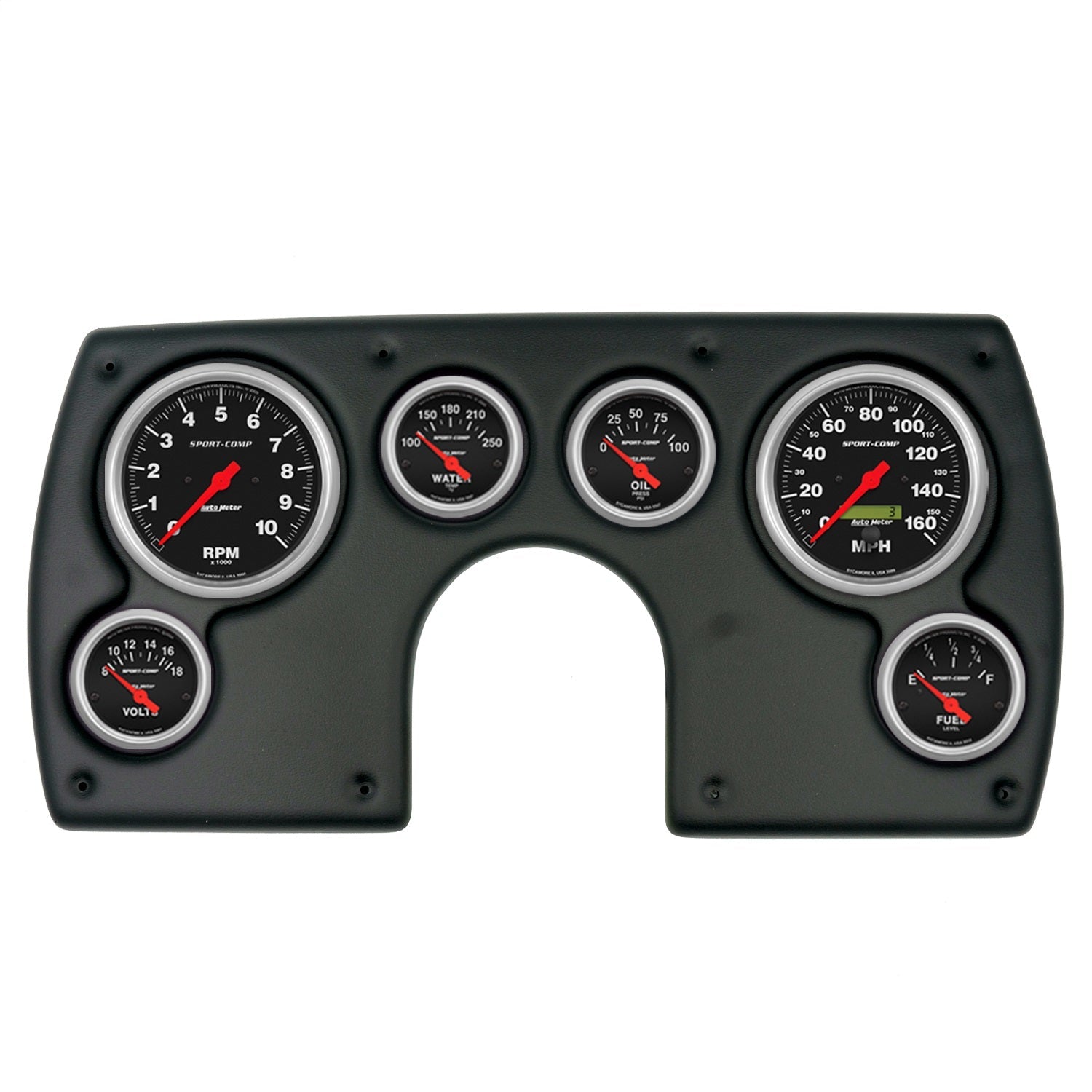 6 GAUGE DIRECT-FIT DASH KIT, CHEVY CAMARO 82-89, SPORT-COMP