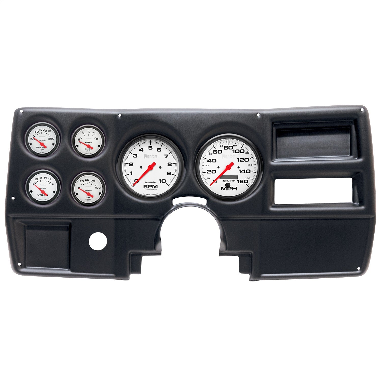 6 GAUGE DIRECT-FIT DASH KIT, CHEVY/GMC TRUCK NO VENT 84-87, PHANTOM