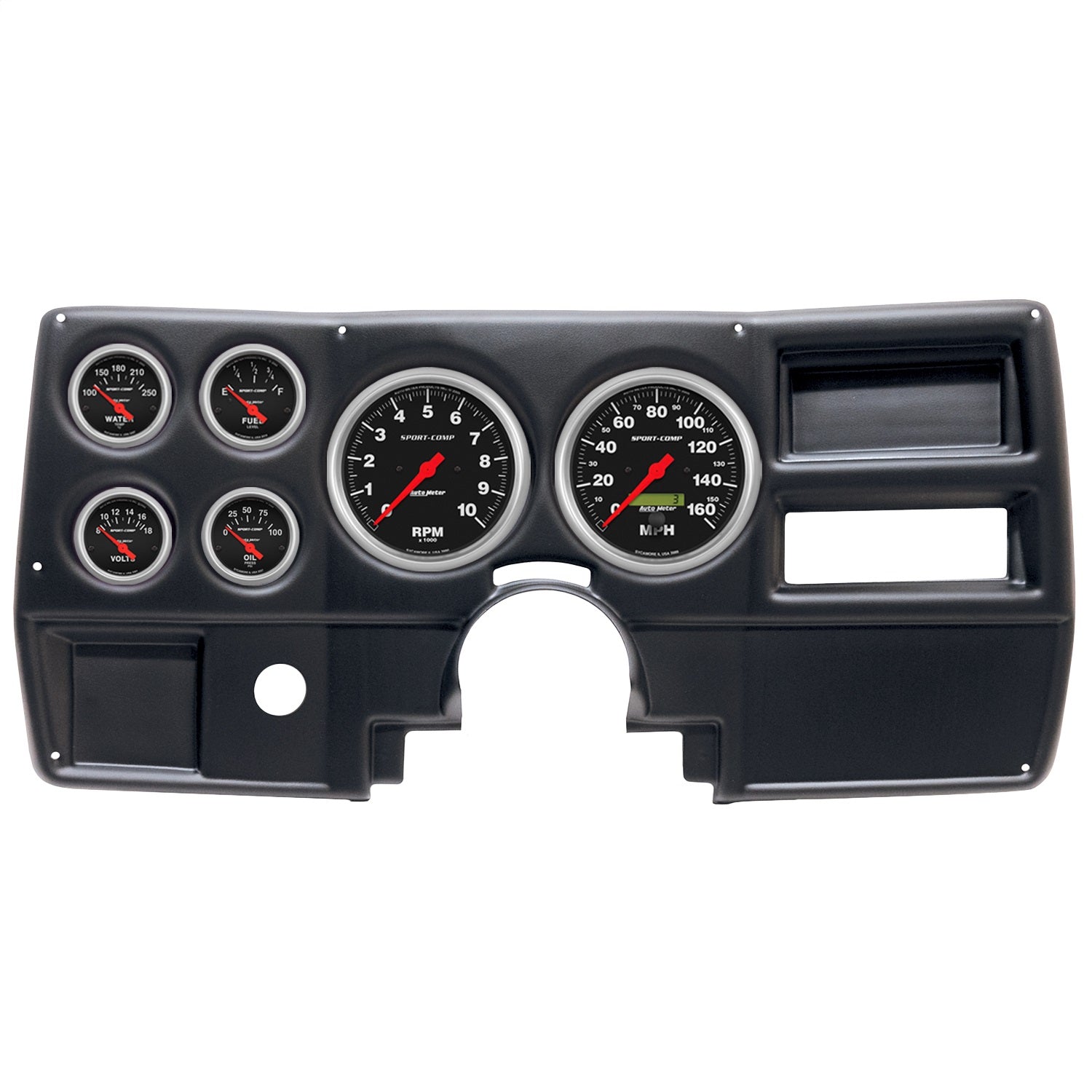 6 GAUGE DIRECT-FIT DASH KIT, CHEVY/GMC TRUCK NO VENT 84-87, SPORT-COMP