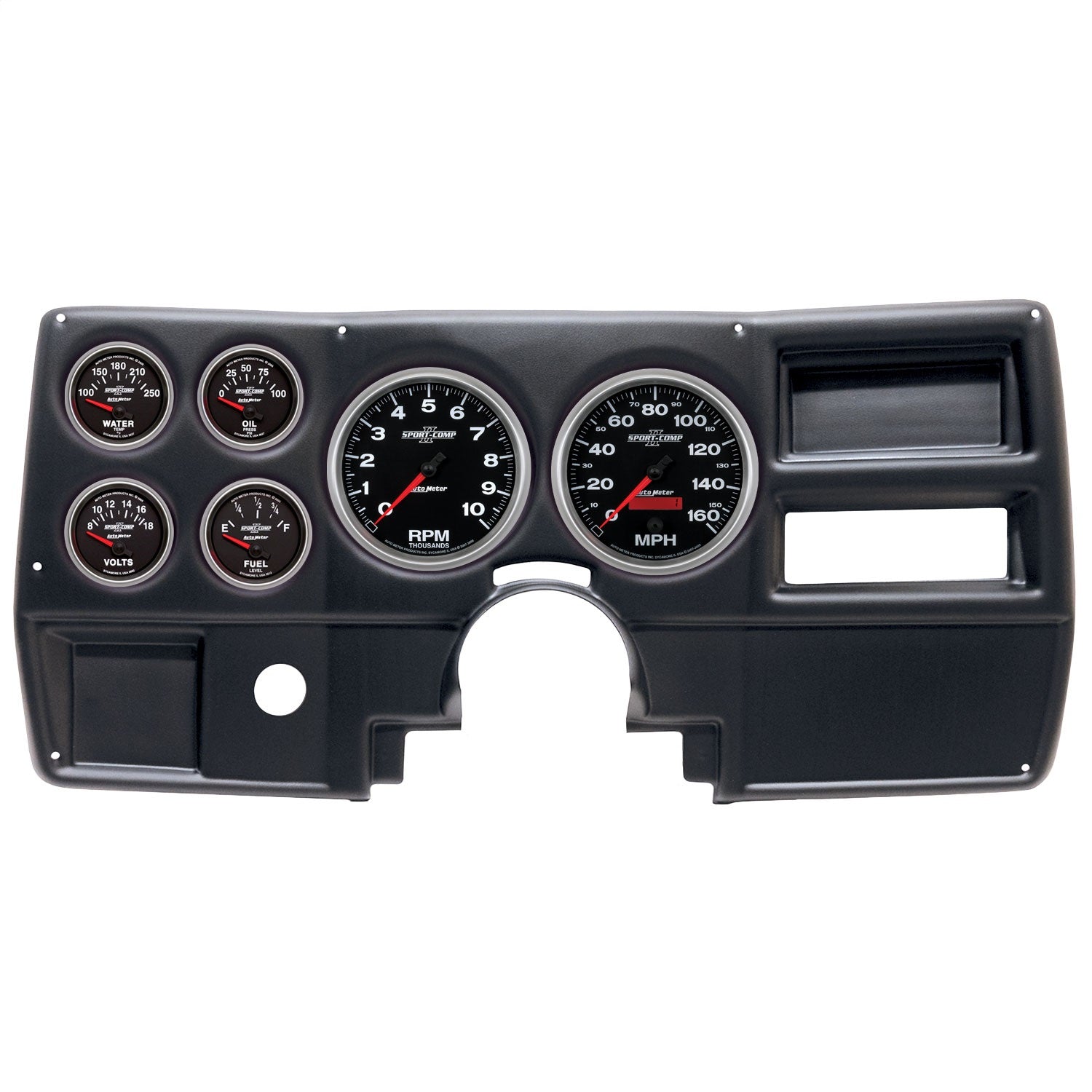 6 GAUGE DIRECT-FIT DASH KIT, CHEVY/GMC TRUCK NO VENT 84-87, SPORT-COMP II